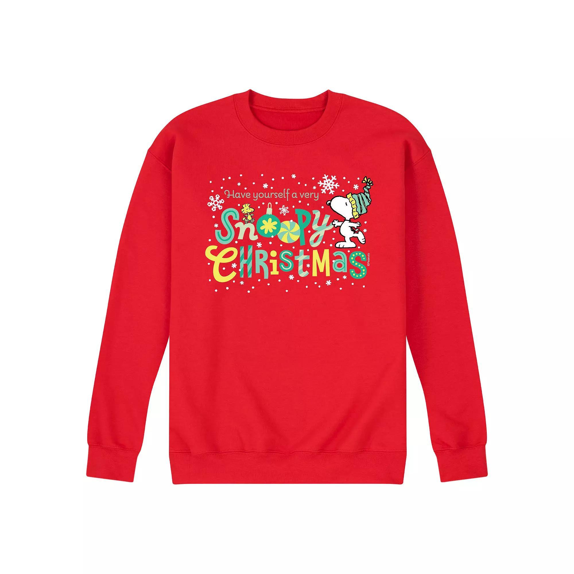 Men's Peanuts Snoopy Christmas Sweatshirt,  Product Image