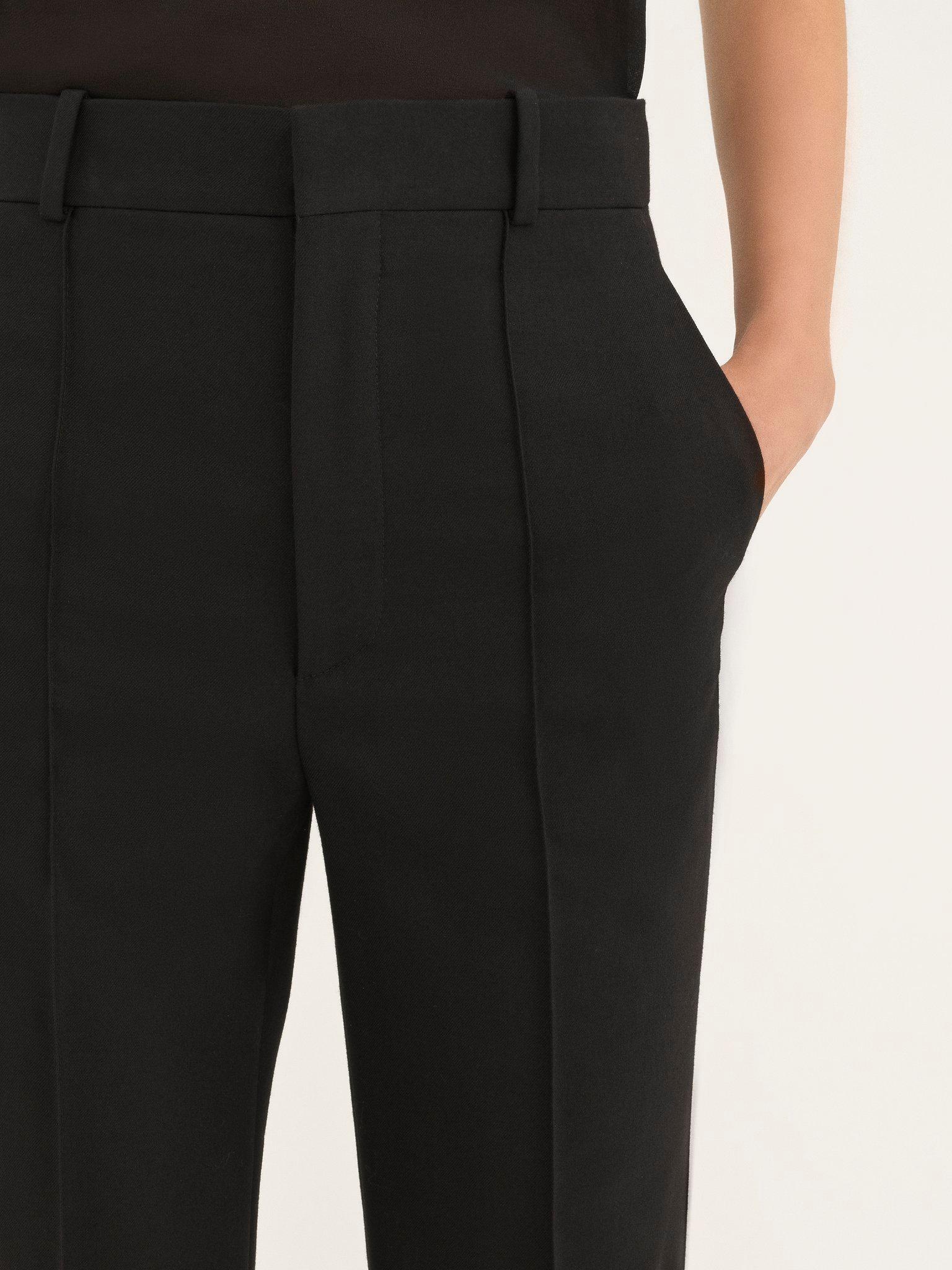 High-waisted pants in wool gabardine Product Image