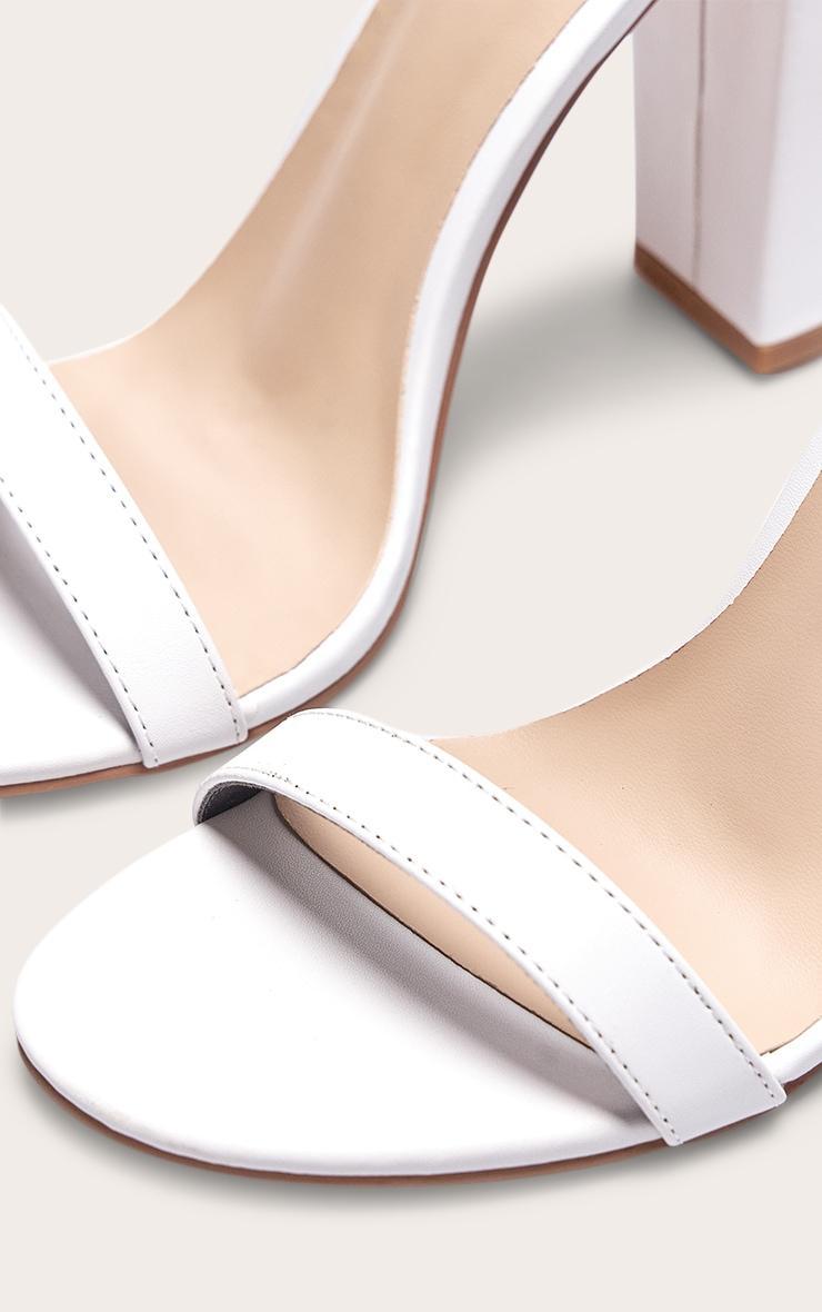 White May Blocked Heeled Sandal Product Image