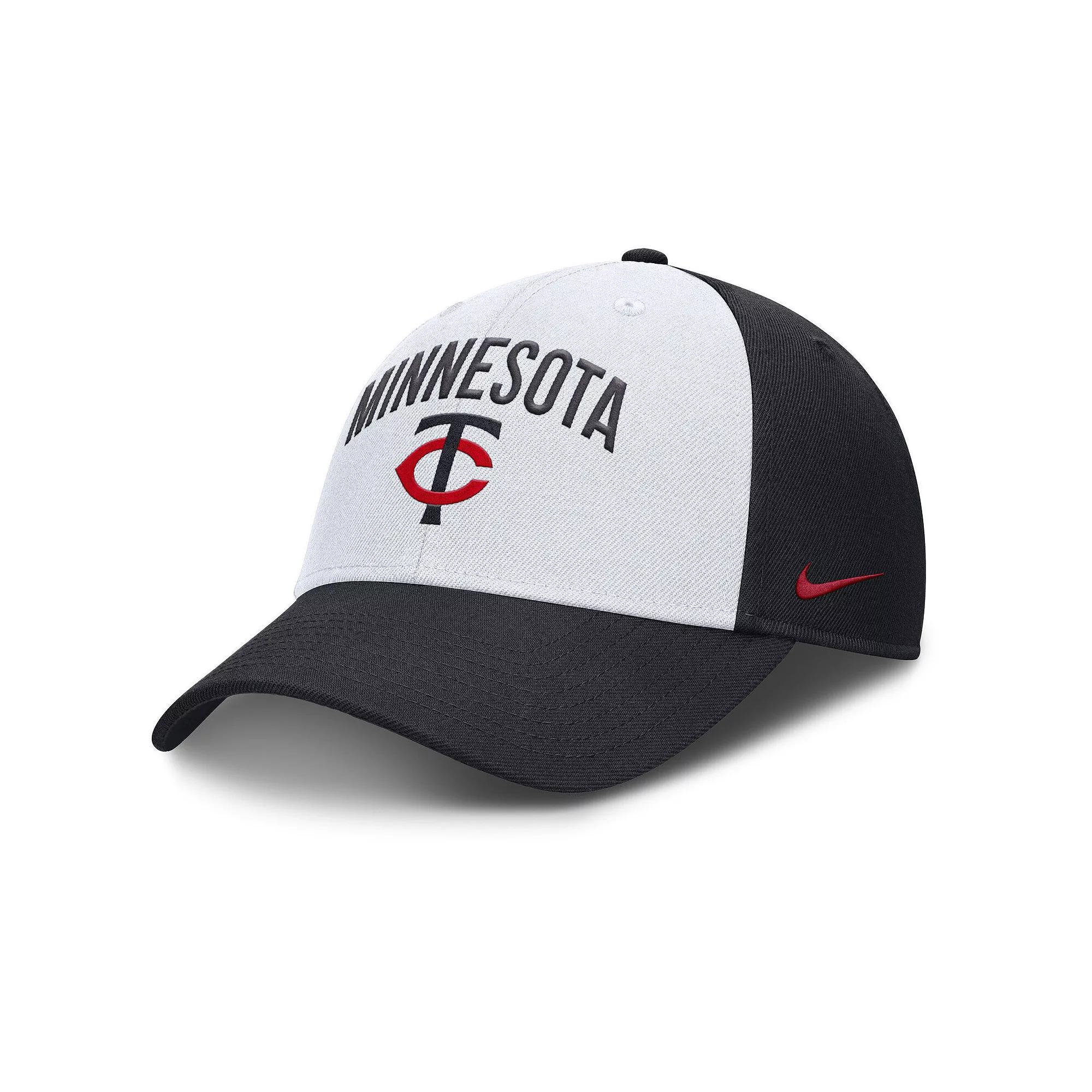 Men's Nike White/Navy Minnesota Twins Club Performance Adjustable Hat,  Product Image