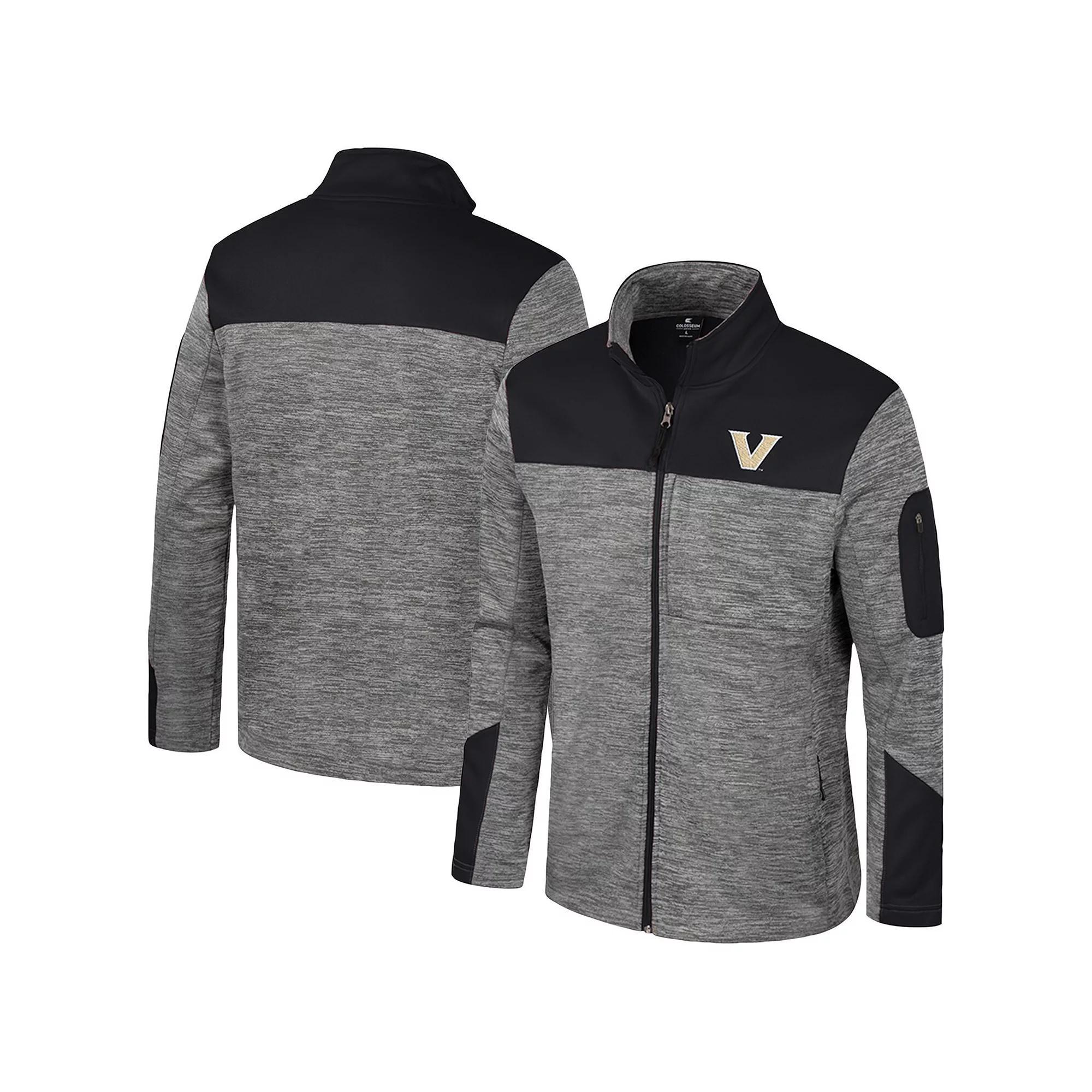 Men's Colosseum  Gray/Navy Virginia Cavaliers Guard Full-Zip Jacket, Size: XL, Grey Product Image