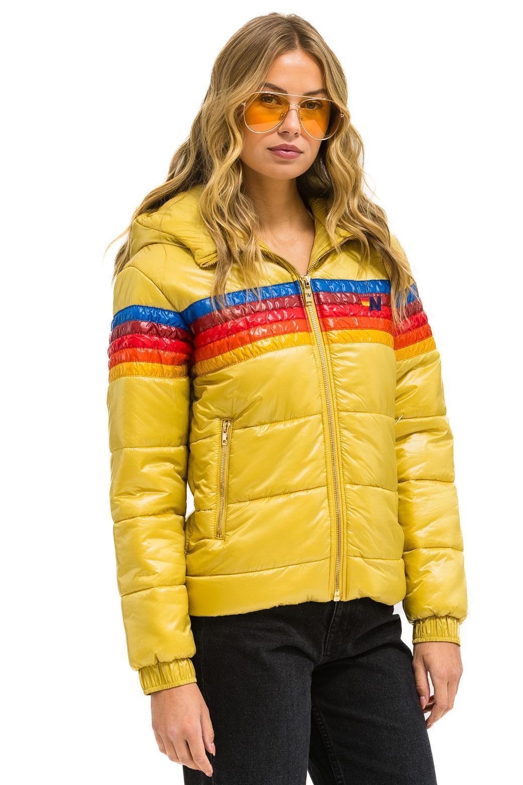 5 STRIPE TREKKER JACKET - GLOSSY KHAKI Female Product Image