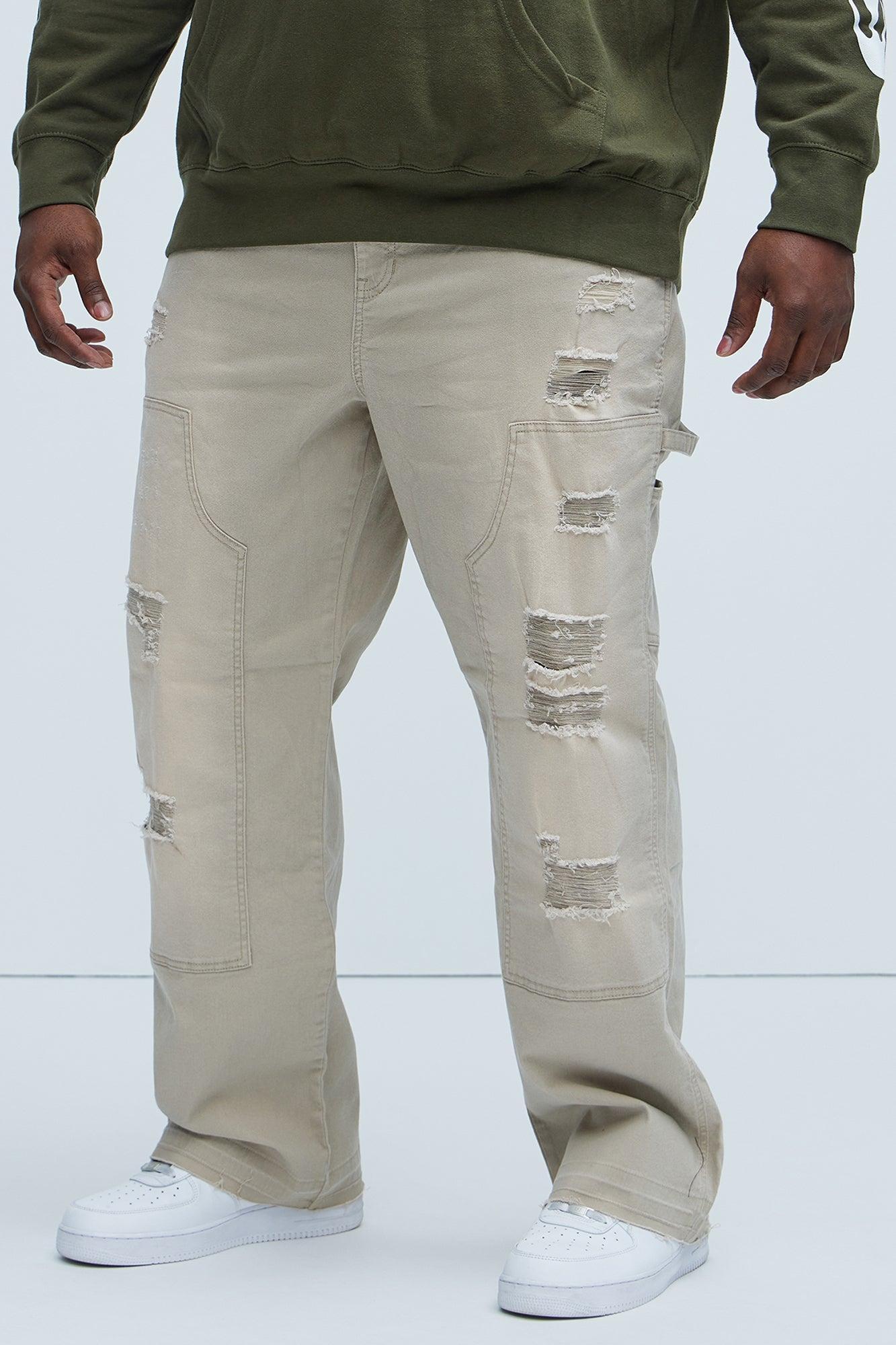Blame Game Straight Carpenter Pants - Tan Product Image