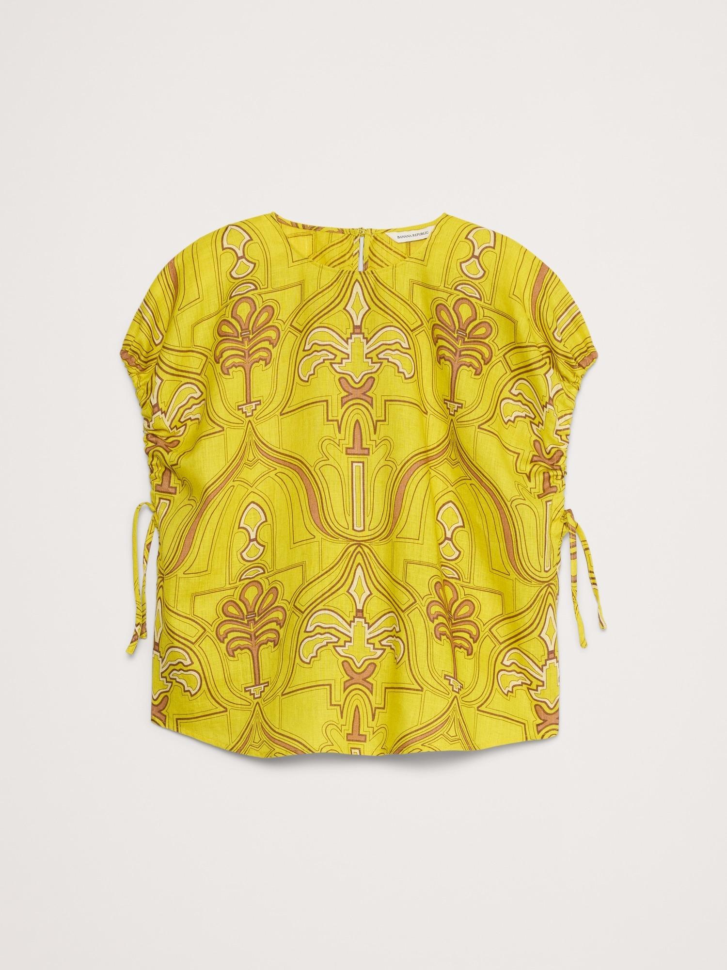 Oversized Linen Cinch Top Product Image