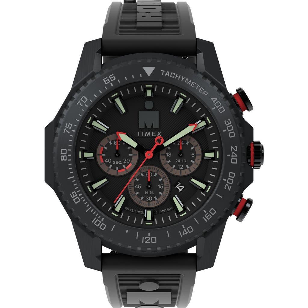 TIMEX ® Ironman® Adrenaline Pu Strap Chronograph Watch, 48mm In Black Product Image