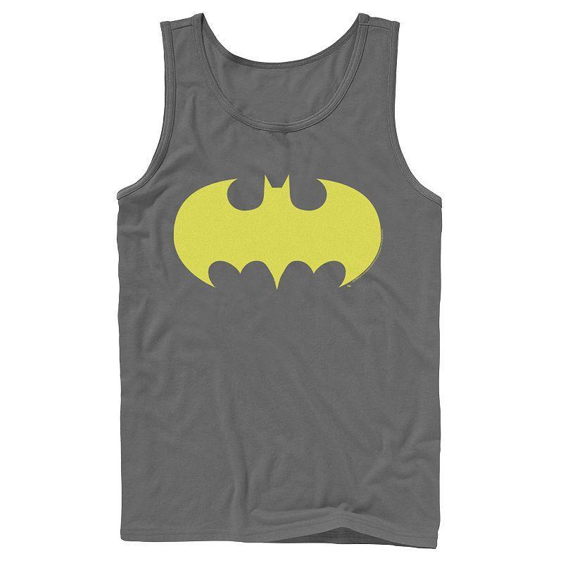 Mens DC Comics Batman Solid Chest Logo Graphic Tank Top Grey Product Image