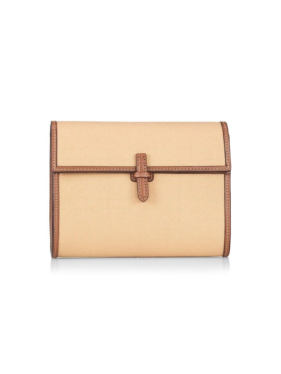 Womens Canvas & Leather Clutch Product Image