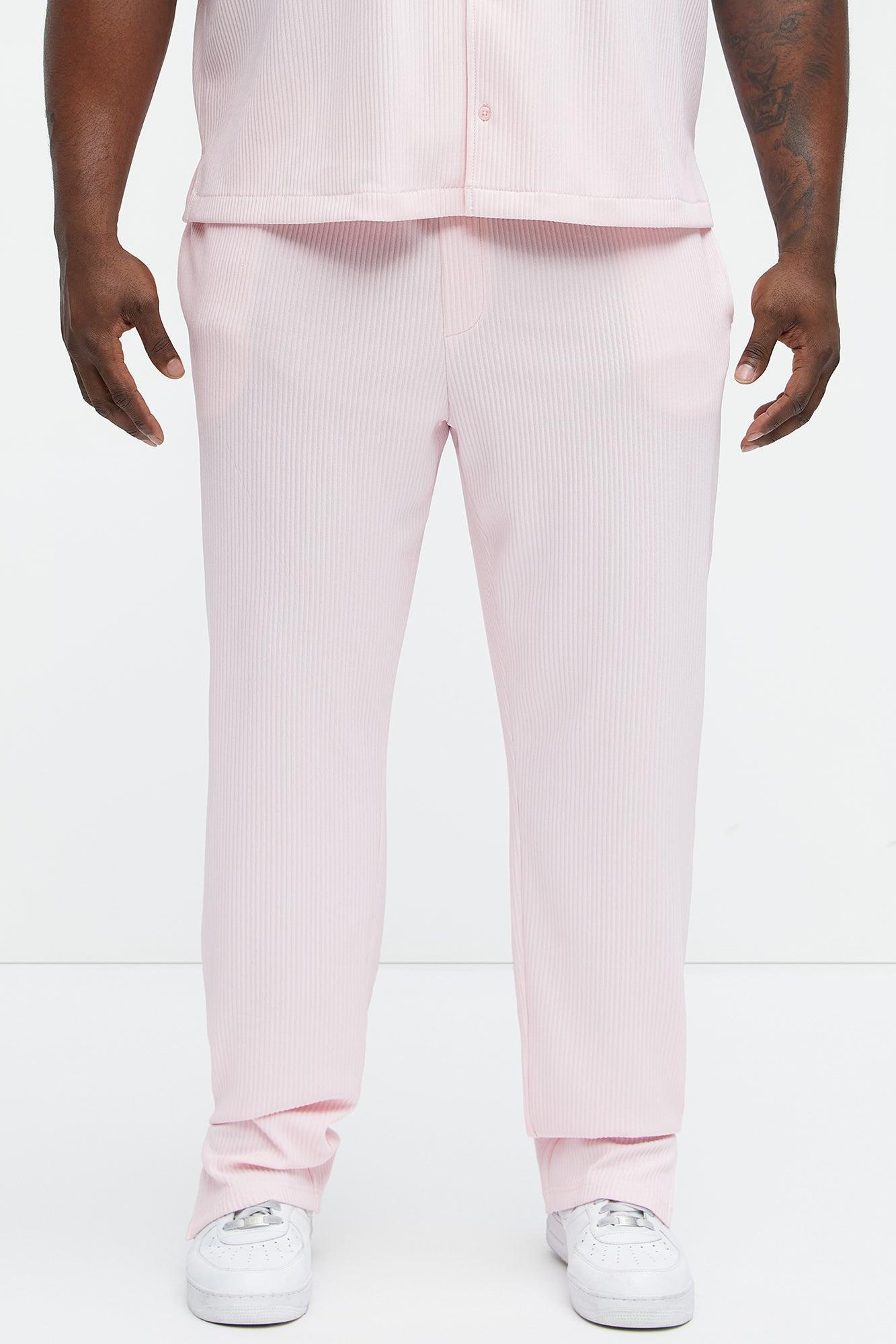 Show Up Slim Slit Pants - Pink Product Image