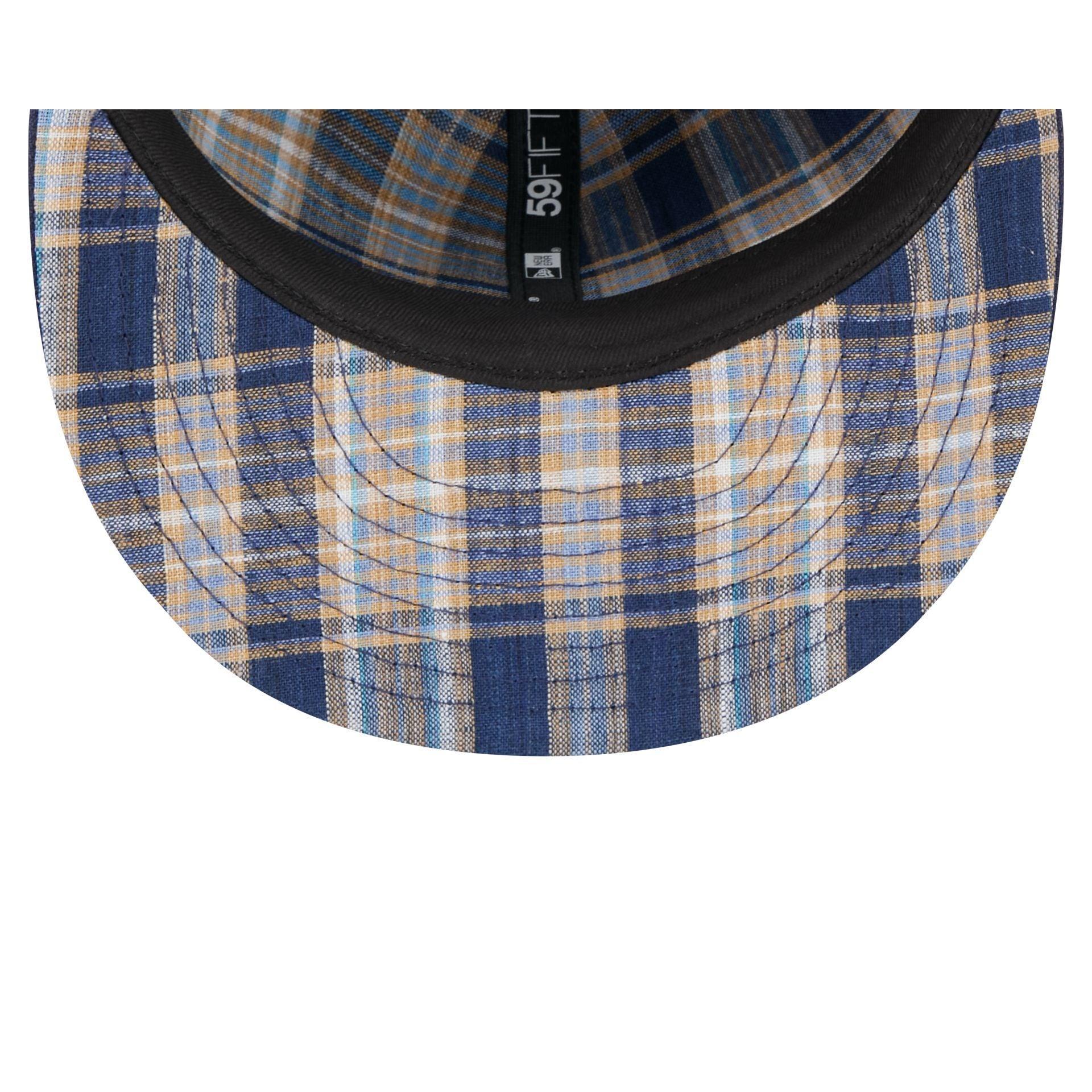 Chicago Cubs Blue Tartan 59FIFTY Fitted Hat Male Product Image