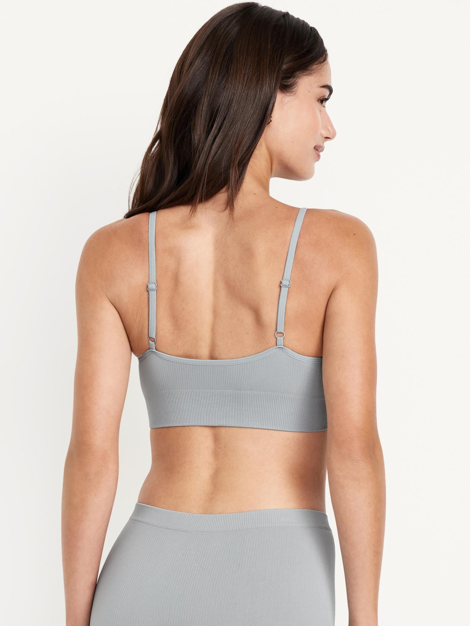 Seamless Ribbed Longline Bra Product Image