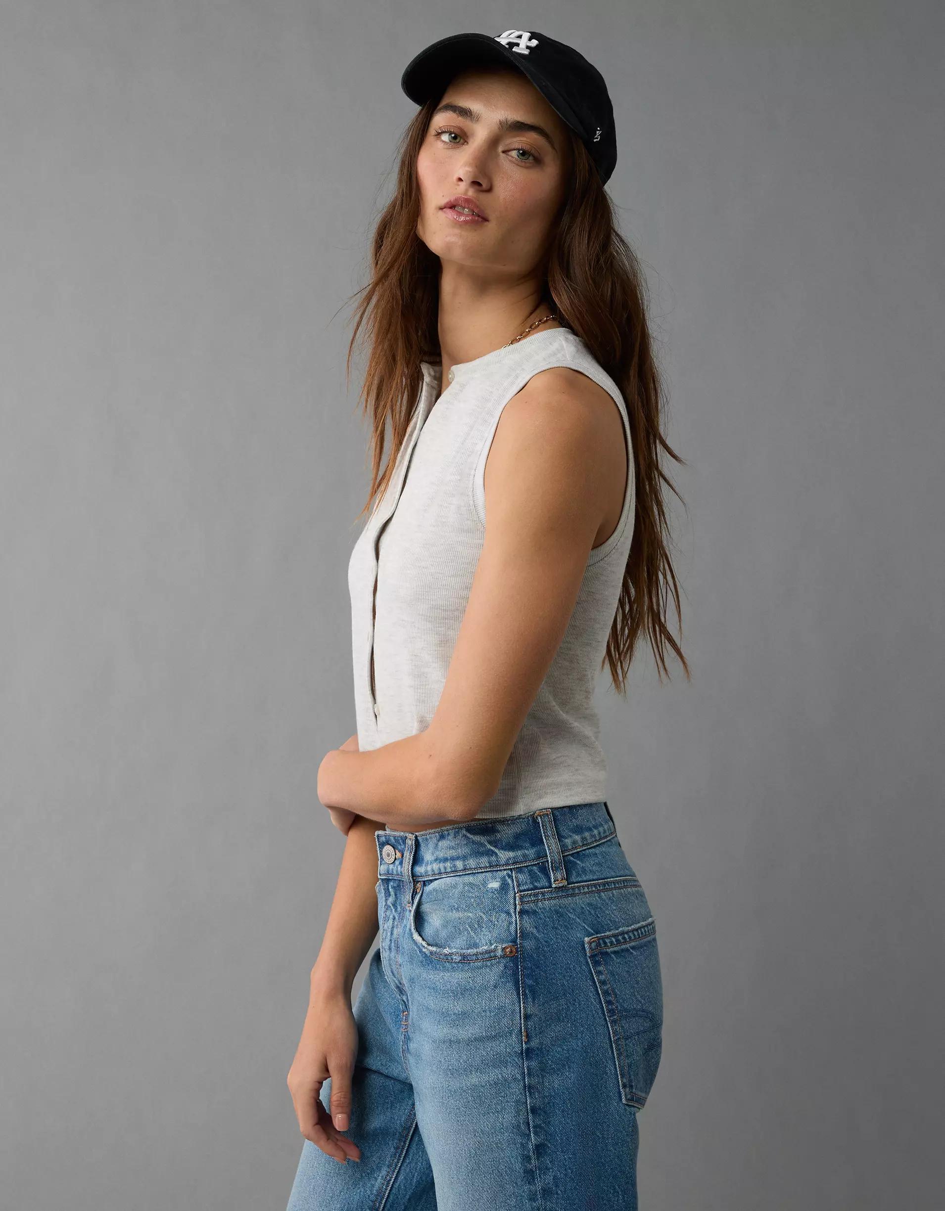 AE Button-Up Tank Top Product Image