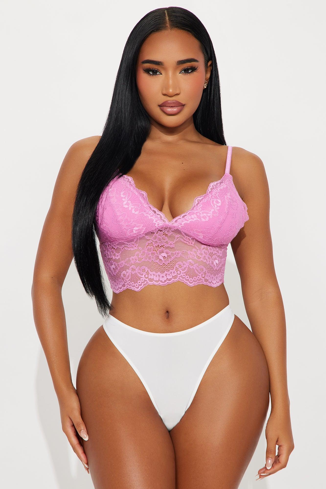 Lace Bralette Top - Pink Female Product Image