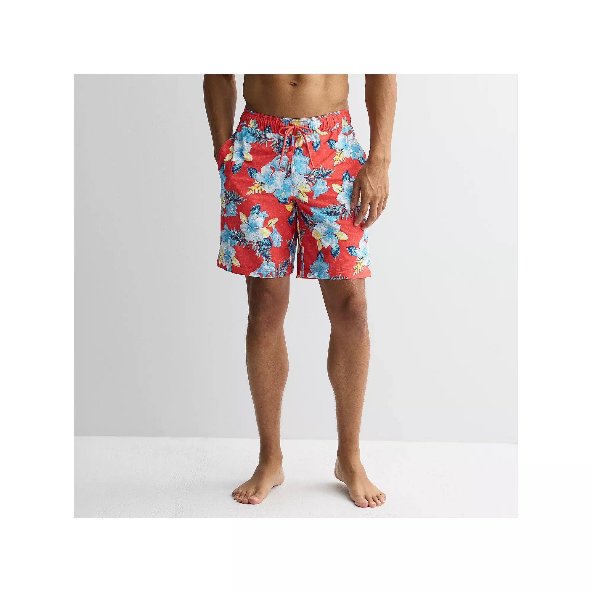 Men's Trinity Coast 9" Swim Trunks, Size: XL 9 INCH, Red Product Image