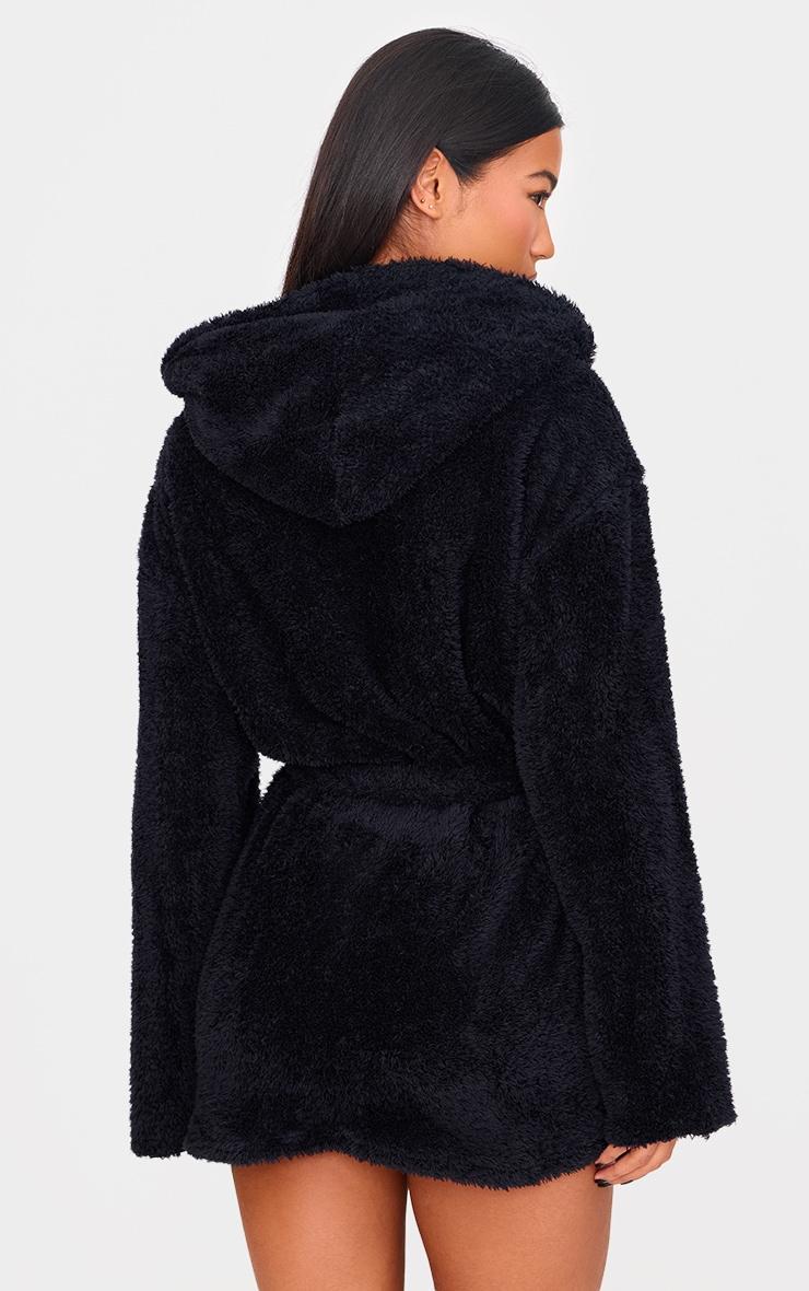 Black Fluffy Bath Robe Product Image