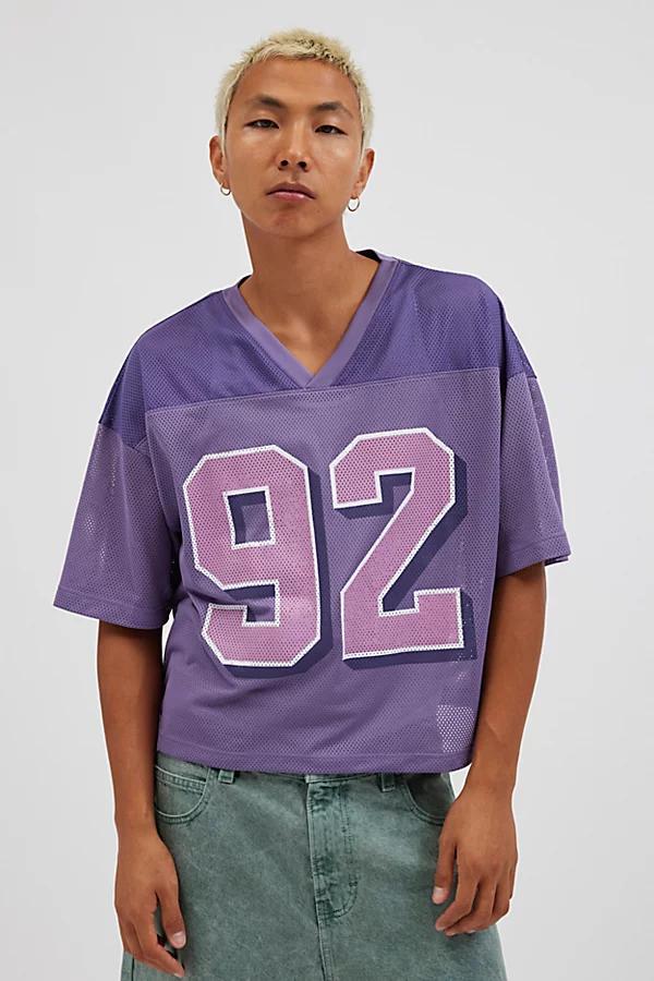 Urban Outfitters UO Mesh Football Jersey V-Neck Tee Mens at Urban Outfitters Product Image