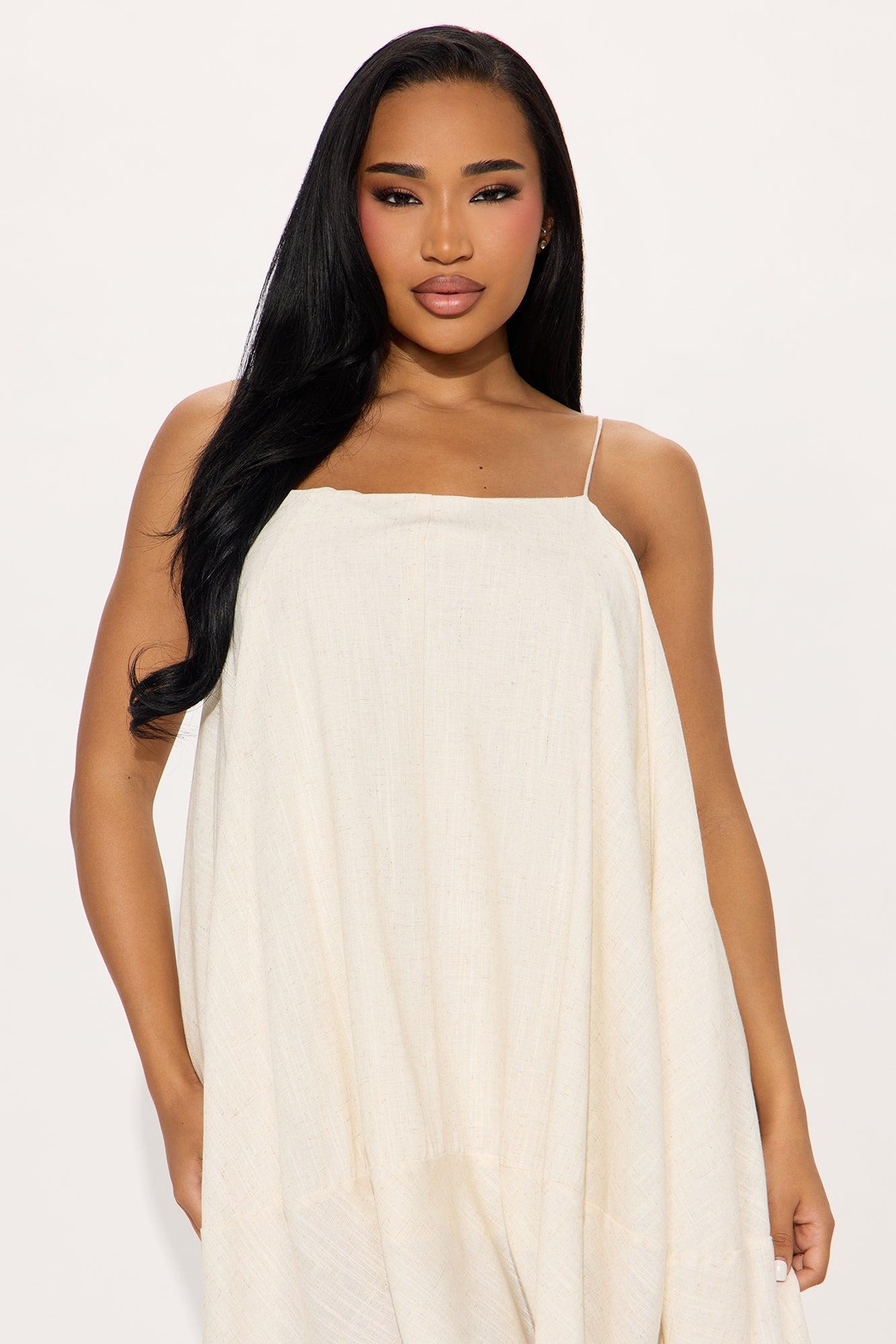 Genesis Linen Sleeveless Mini Dress - Oatmeal Product Image