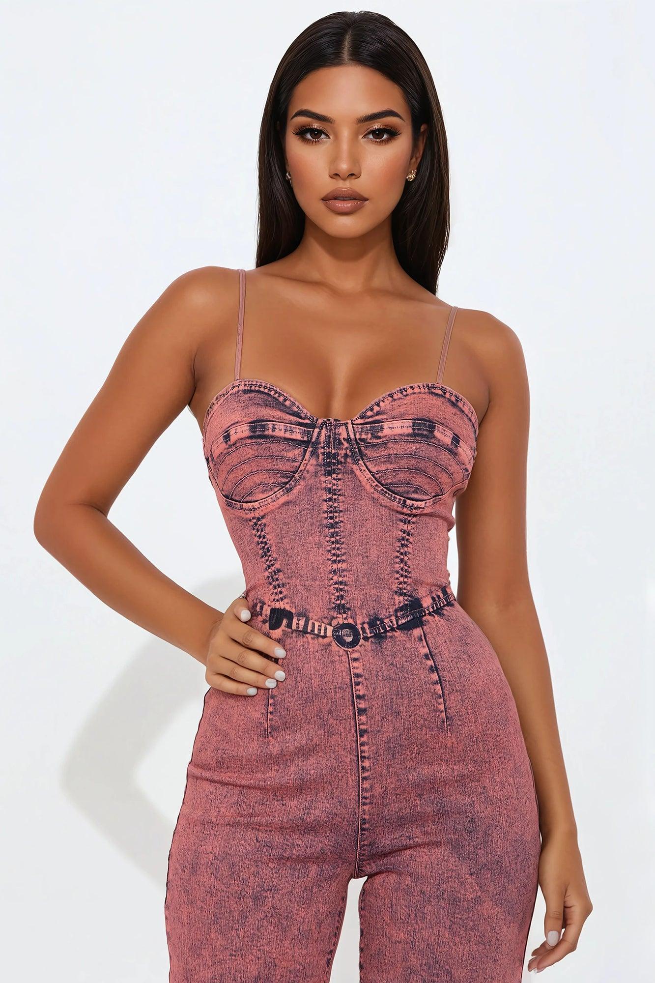 Lost In Wonder Jumpsuit - Pink Product Image