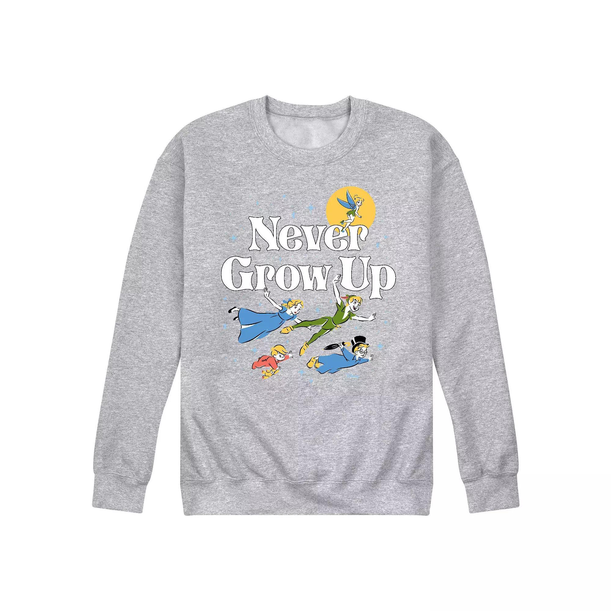 Disney's Peter Pan Men's Never Grow Up Fleece Sweatshirt,  Product Image