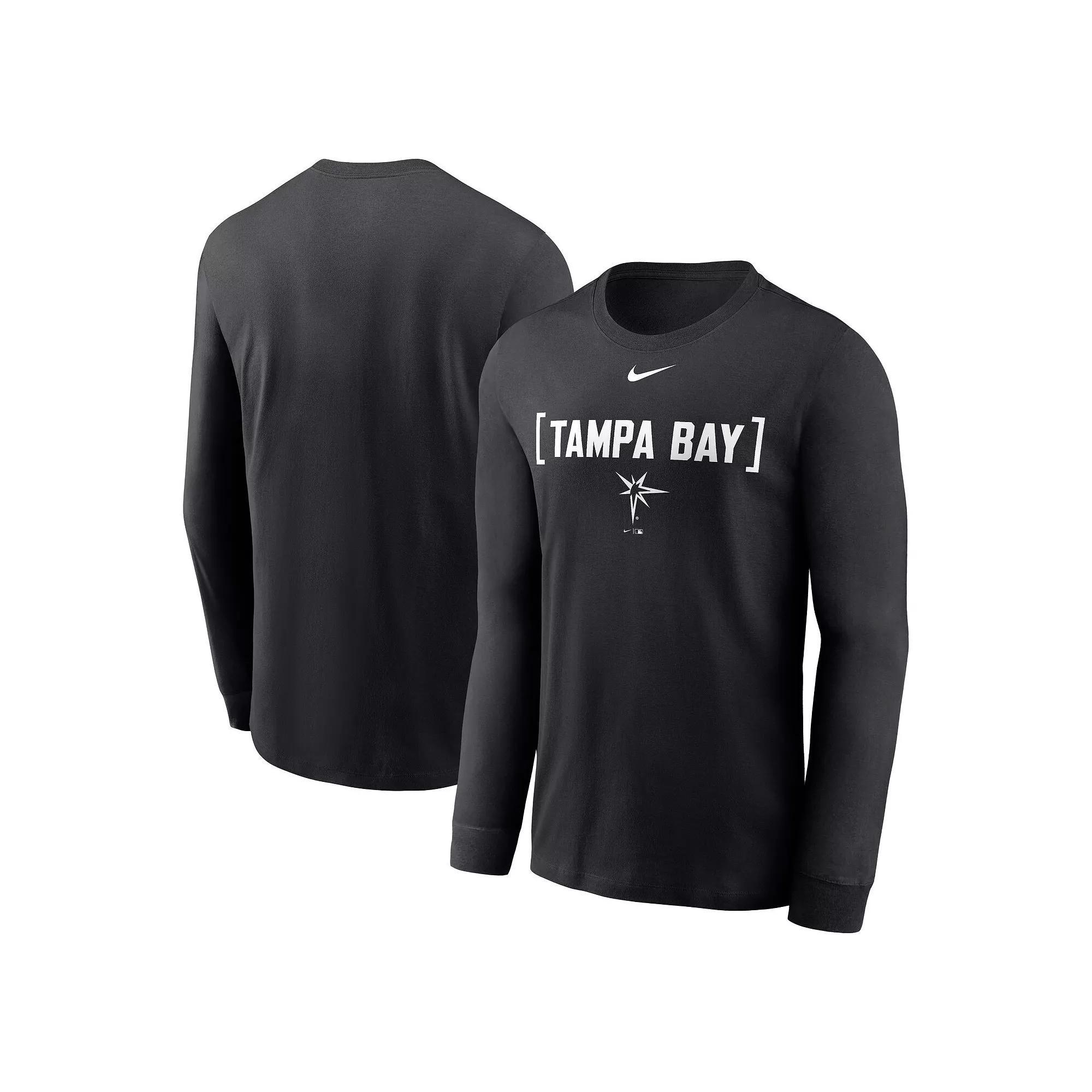 Men's Nike Black Tampa Bay Rays Local Nickname Long Sleeve T-Shirt,  Product Image