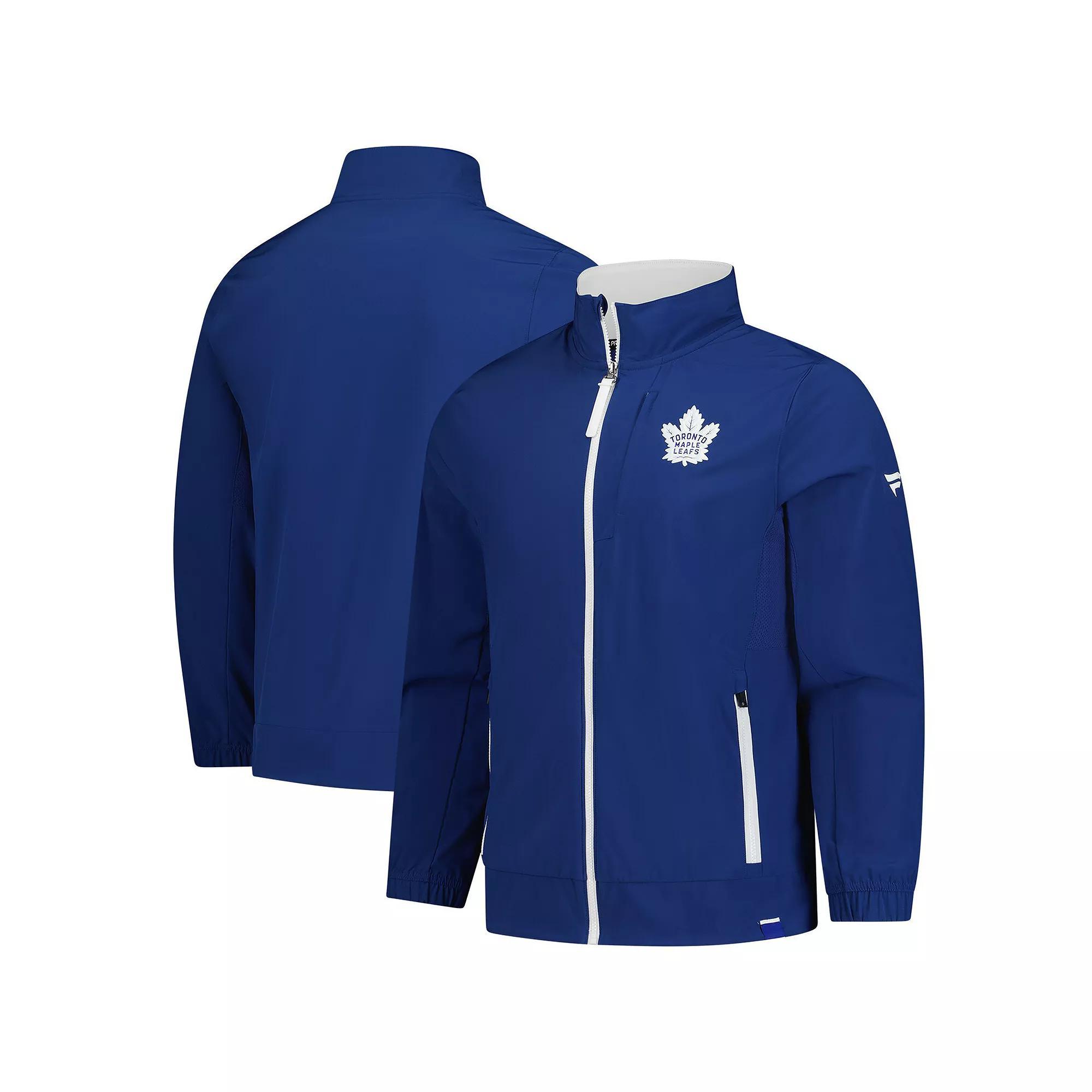 Men's Fanatics Blue Toronto Maple Leafs Authentic Pro Rink Coaches Full-Zip Jacket,  Product Image
