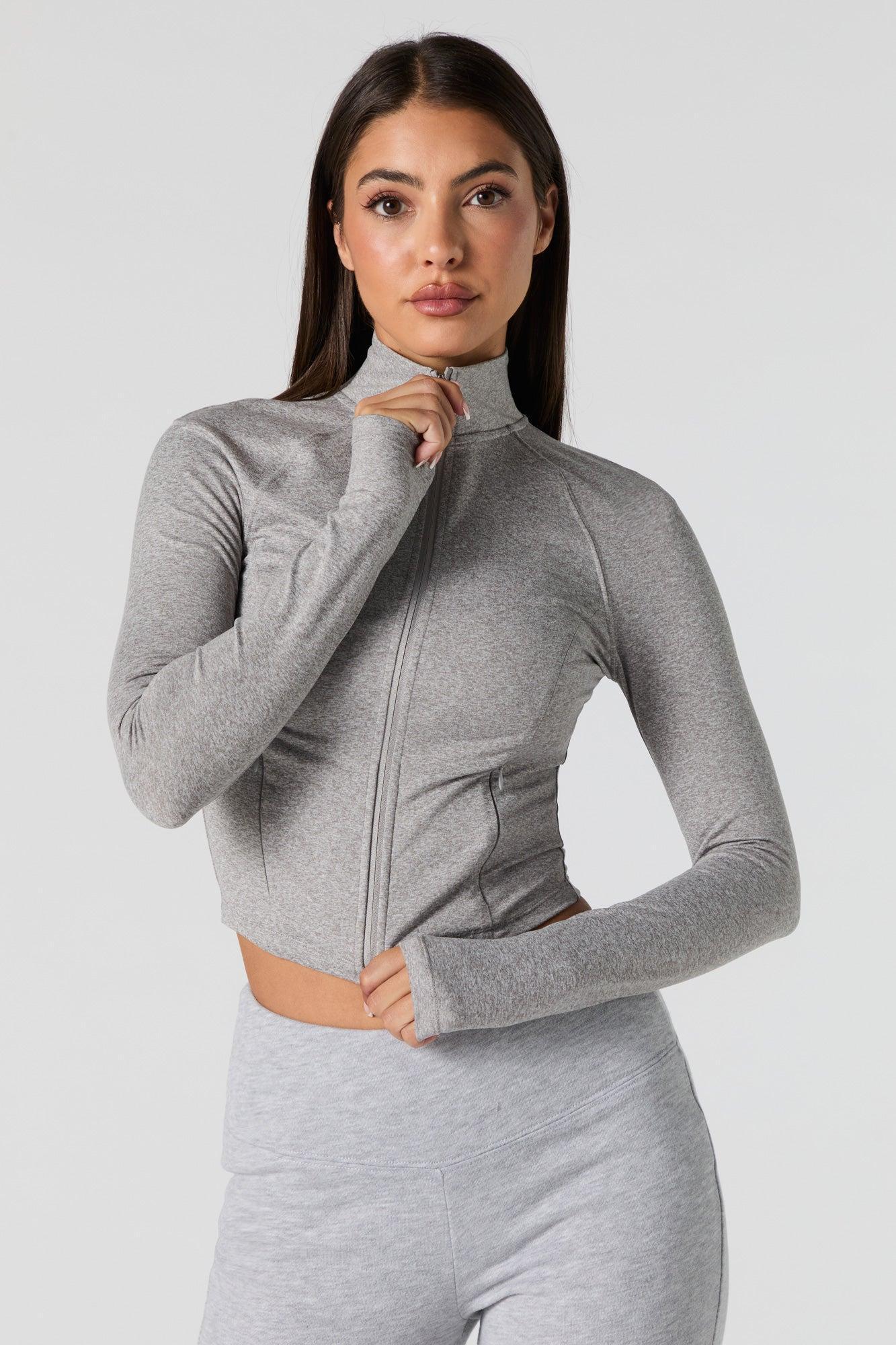 Active Mock Zip-Up Long Sleeve Top Female Product Image