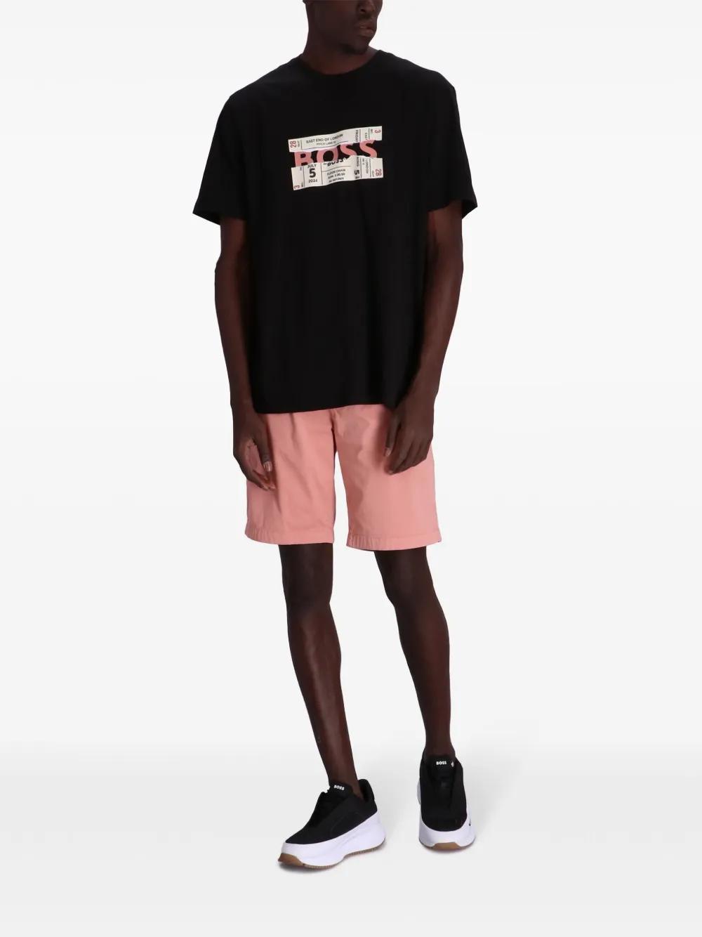 HUGO BOSS Slim-fit Chino Shorts In Pink Product Image