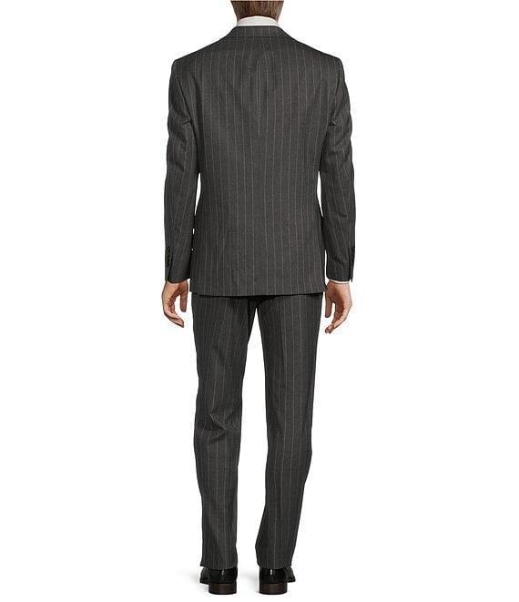 Hickey Freeman Classic Fit Flat Front Stripe Print 2-Piece Suit Product Image