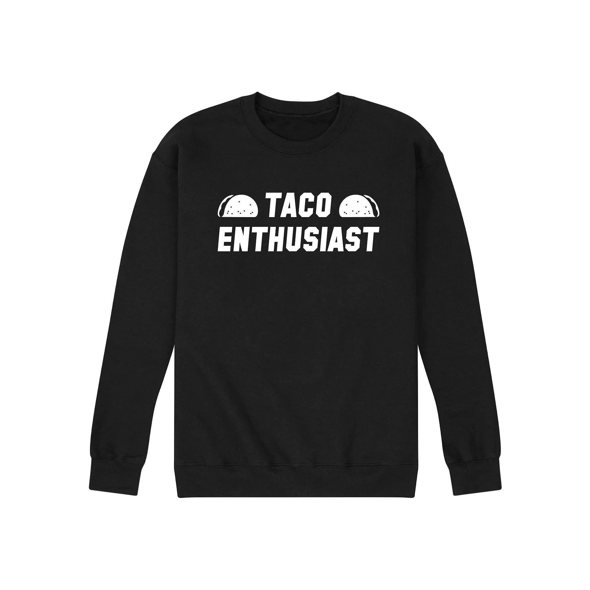 Men's Taco Enthusiast Fleece Sweatshirt, Size: XL, Black Product Image