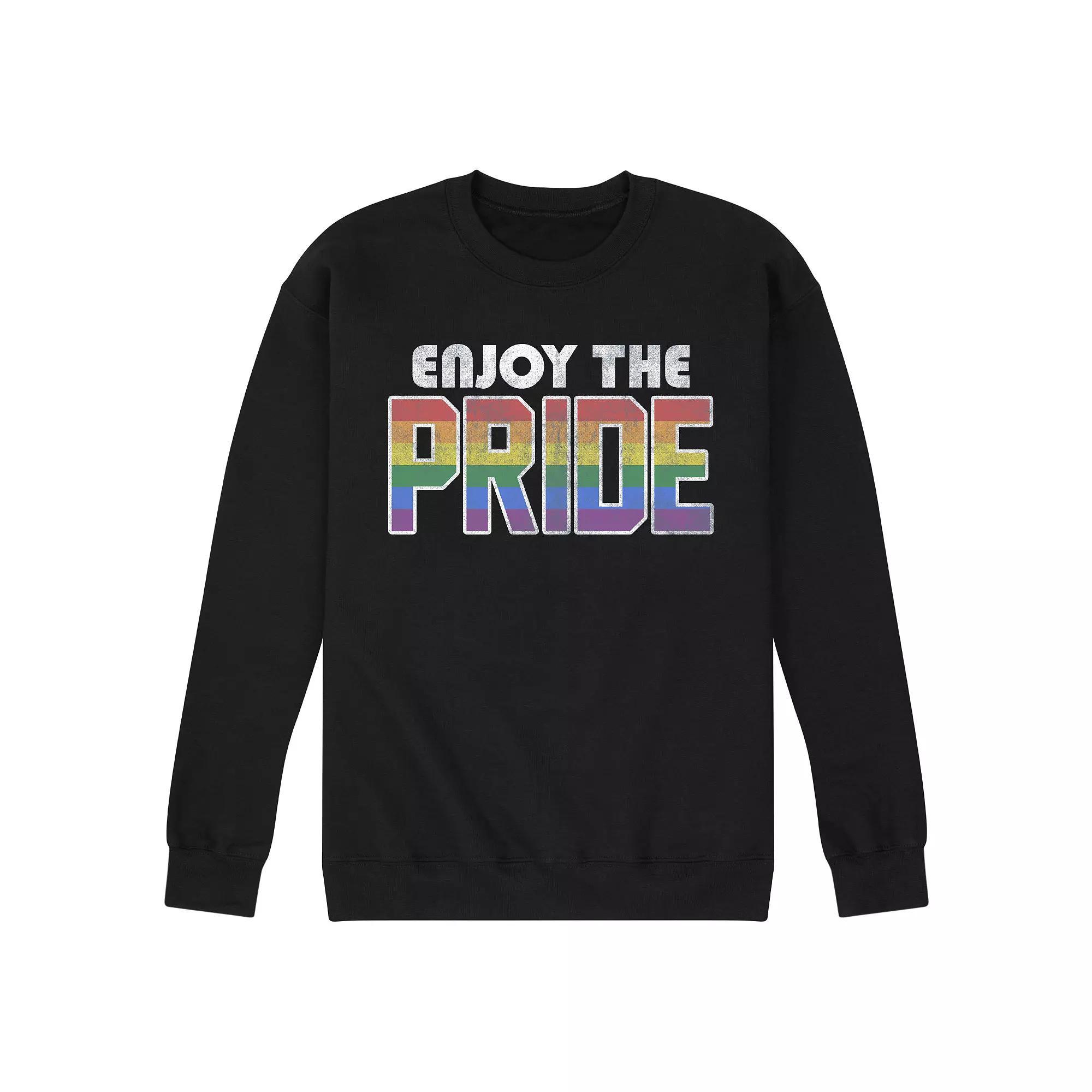 Men's Enjoy The Pride Fleece Sweatshirt, Size: XL, Black Product Image