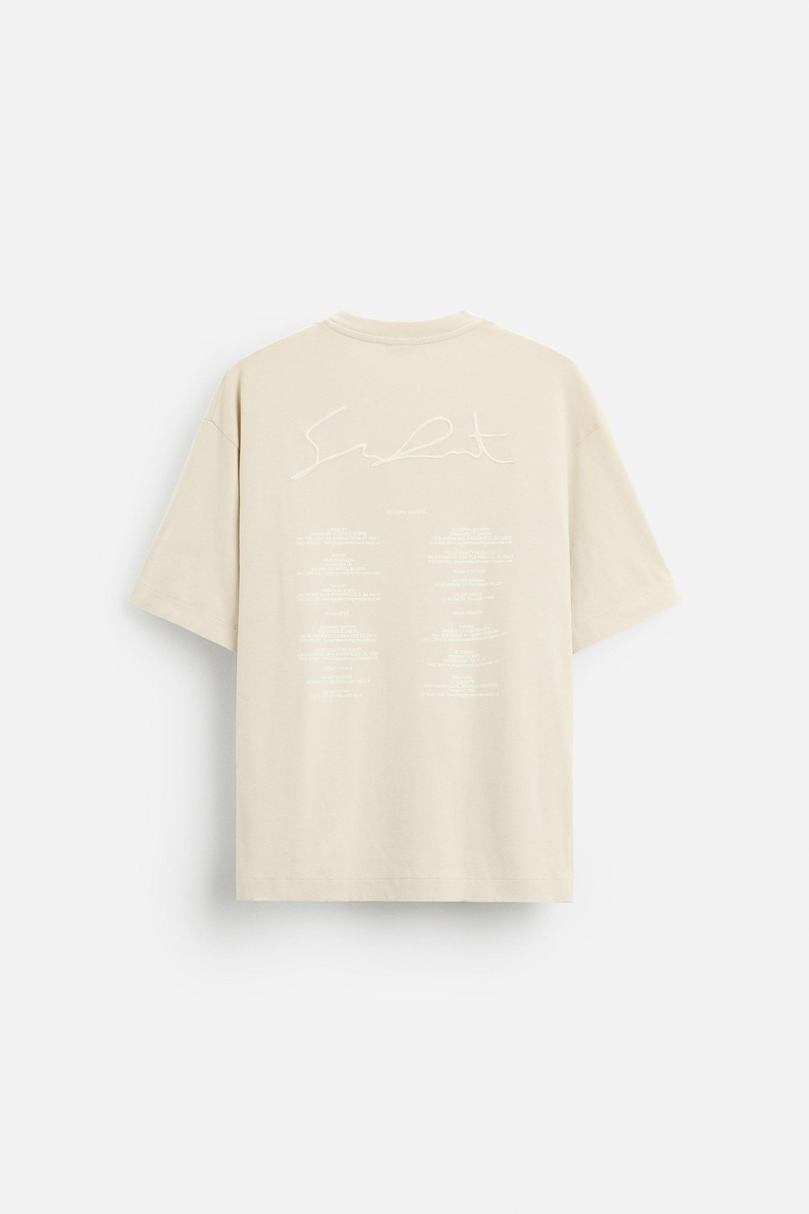 EMBROIDERED TEXT T-SHIRT Product Image