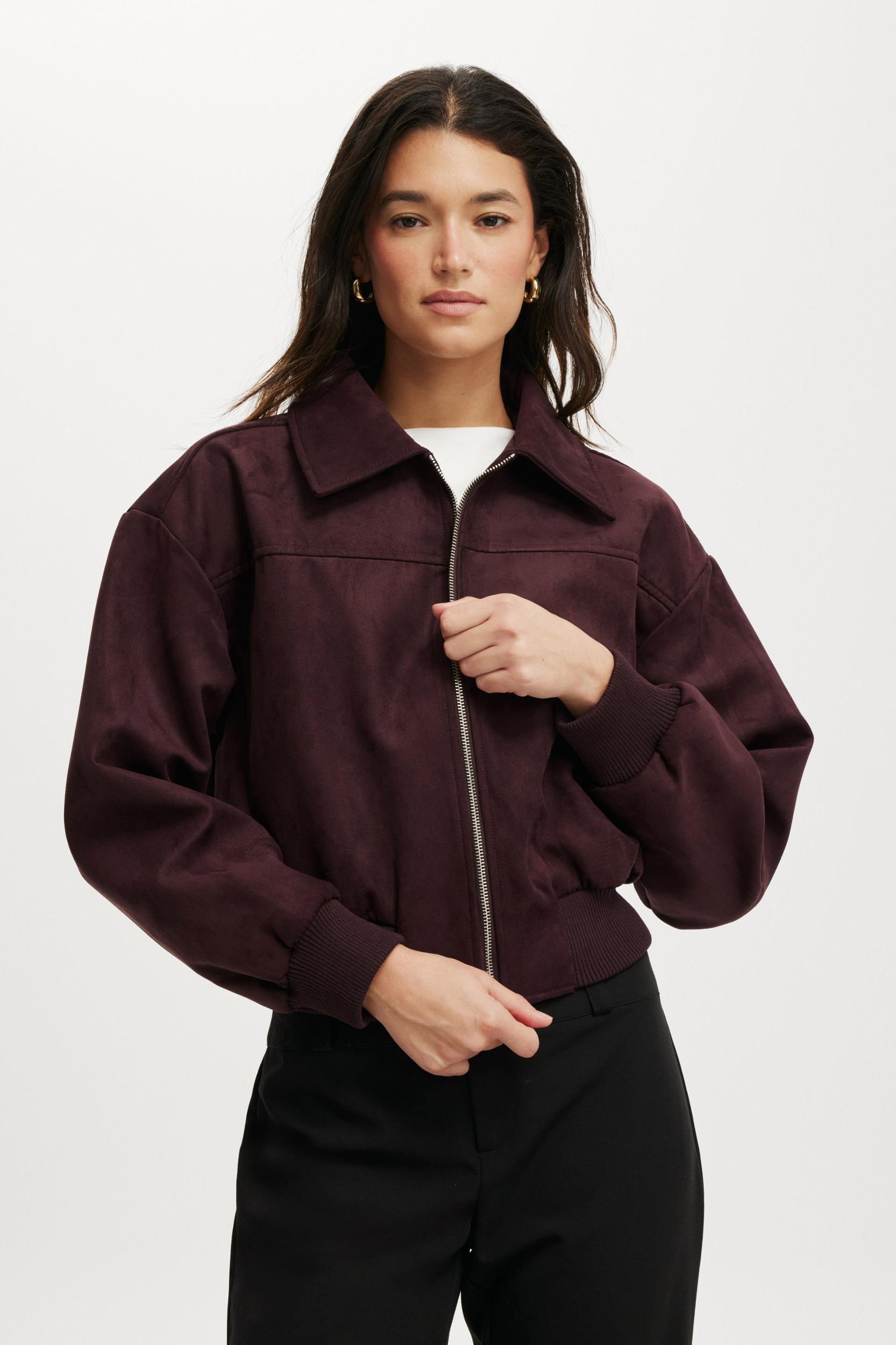 Sophie Faux Suede Bomber Product Image