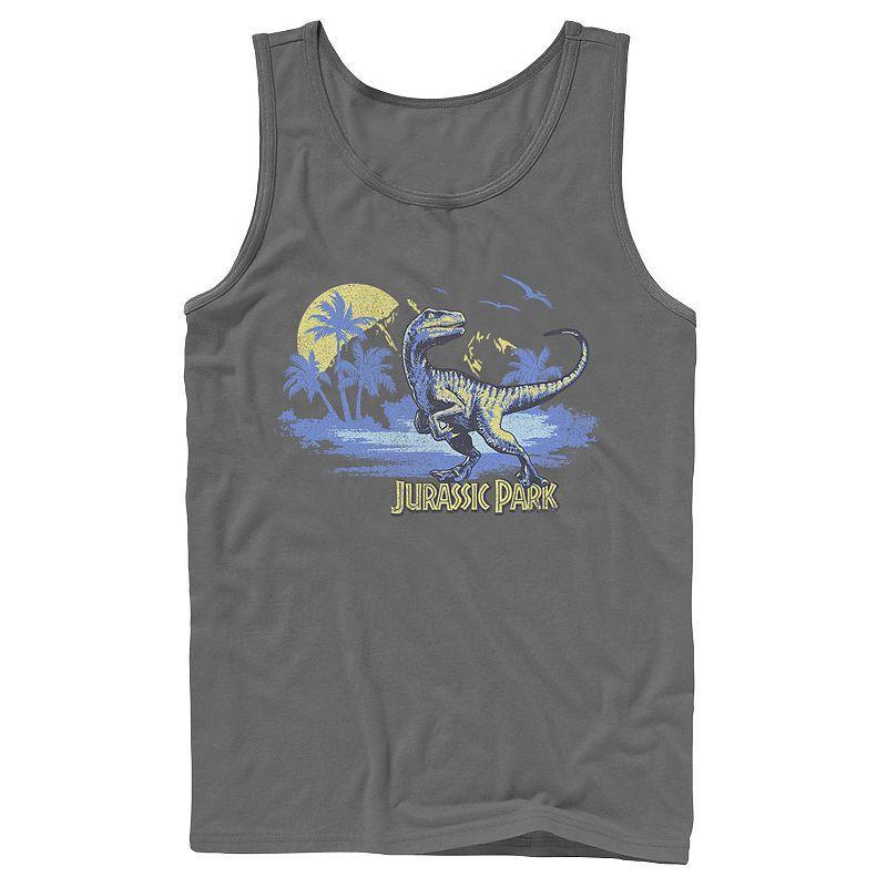 Men's Jurassic Park Raptor Distressed Portrait Tank Top,  Product Image