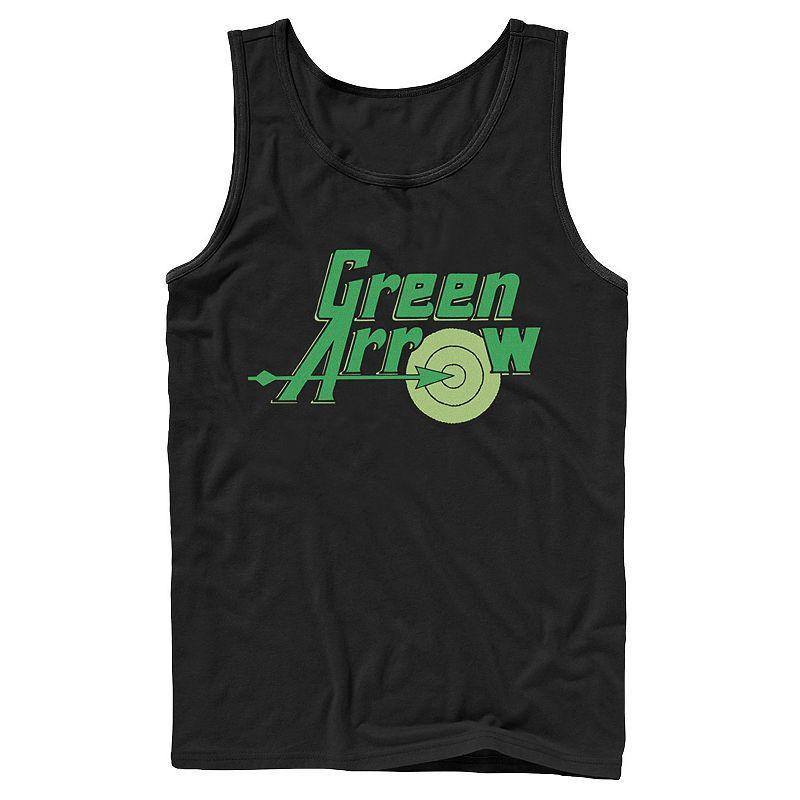 Men's DC Comics The Green Arrow Vintage Text Poster Tank Top, Size: XL, Athletic Grey Product Image