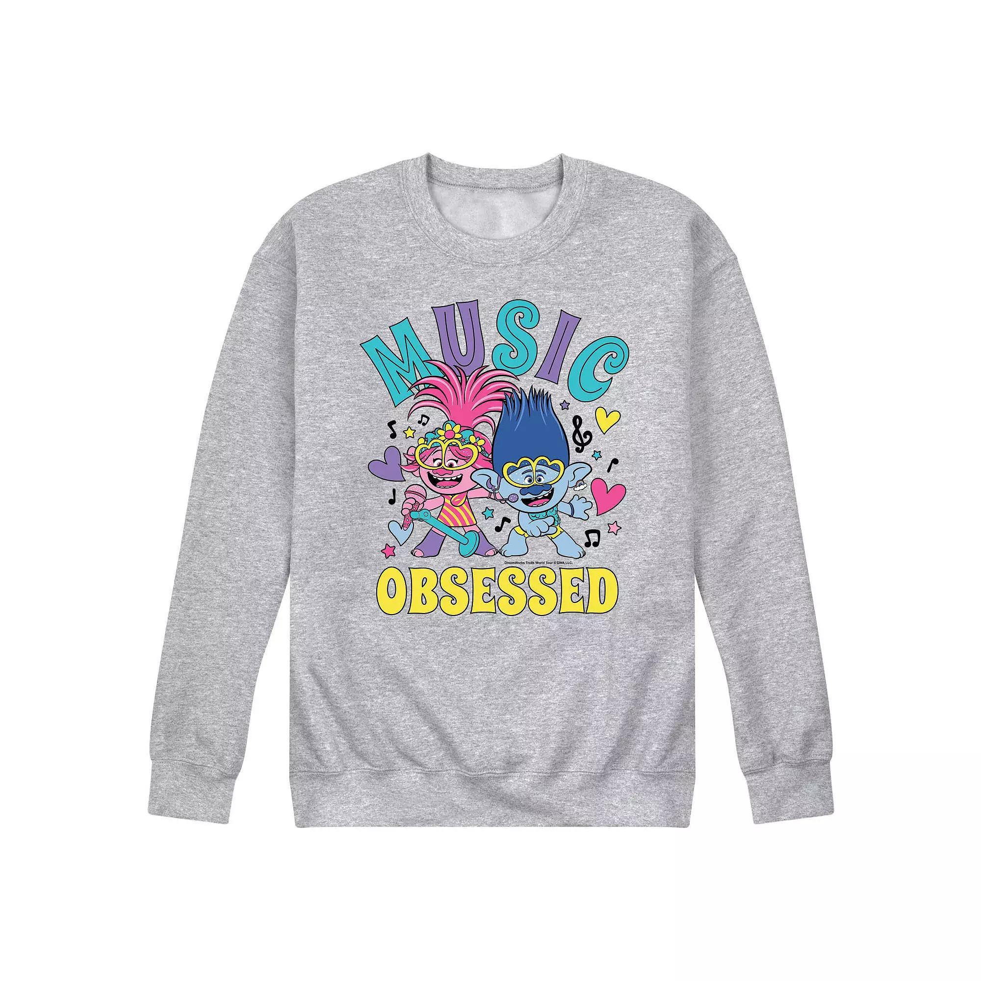 Men's Trolls Music Obsessed Sweatshirt,  Product Image