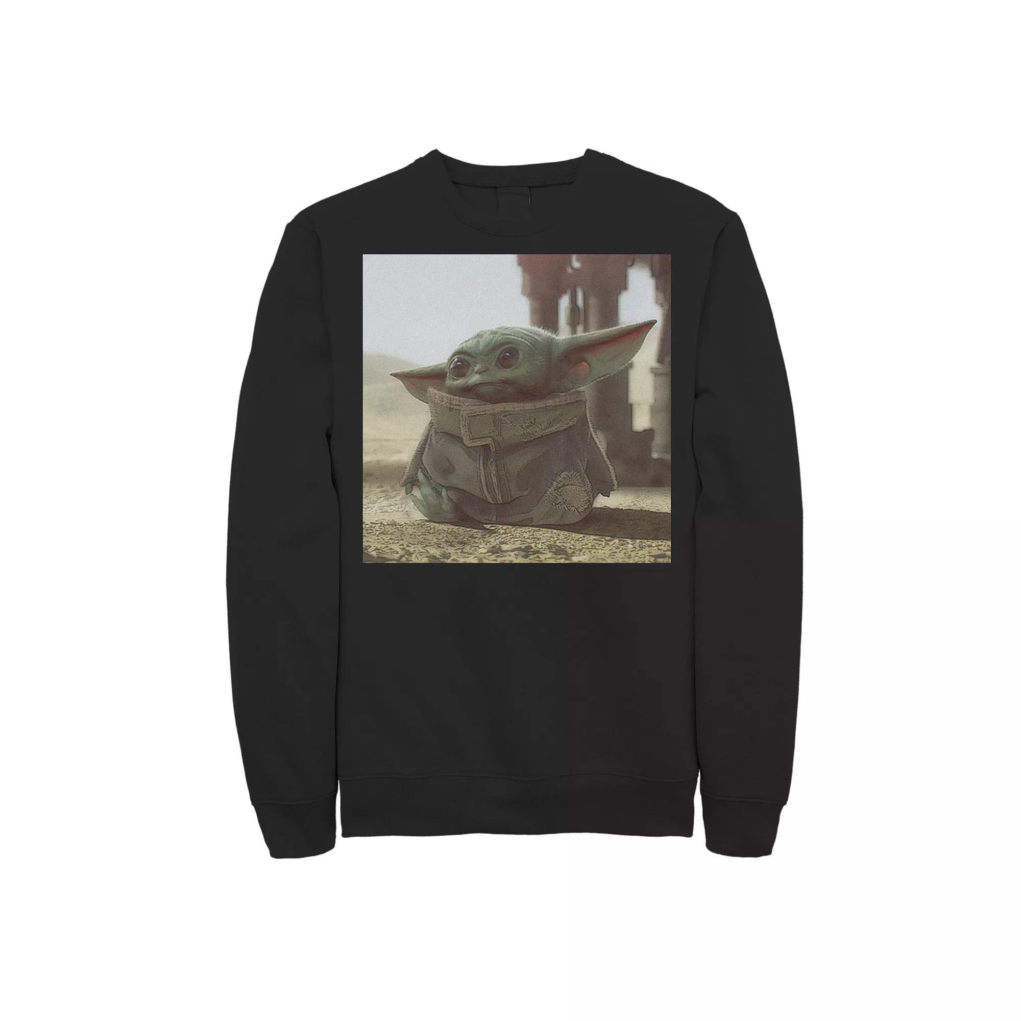 Men's Star Wars The Mandalorian The Child aka Baby Yoda Photograph Sweatshirt,  Product Image