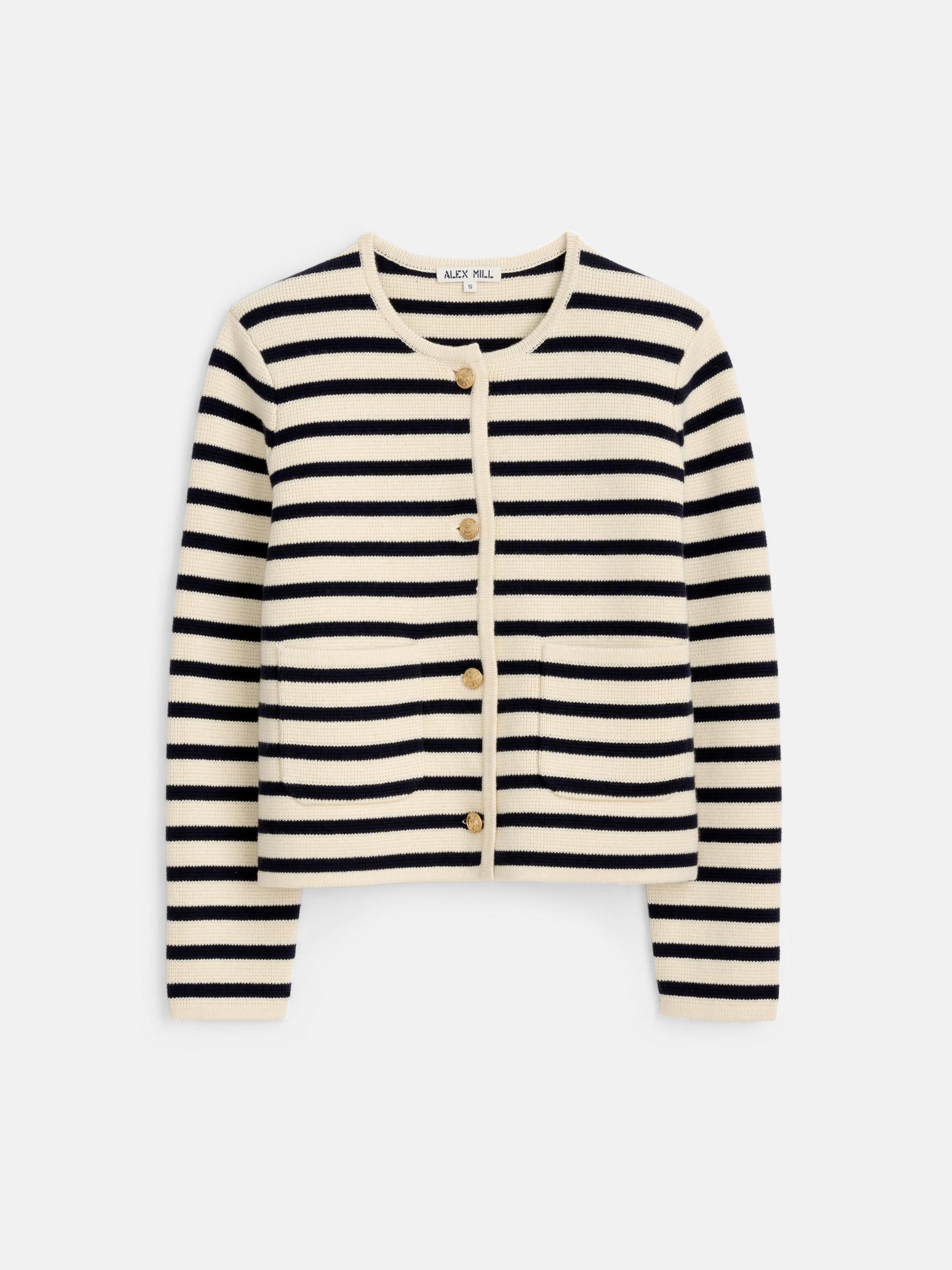 Paris Sweater Jacket in Stripe Product Image