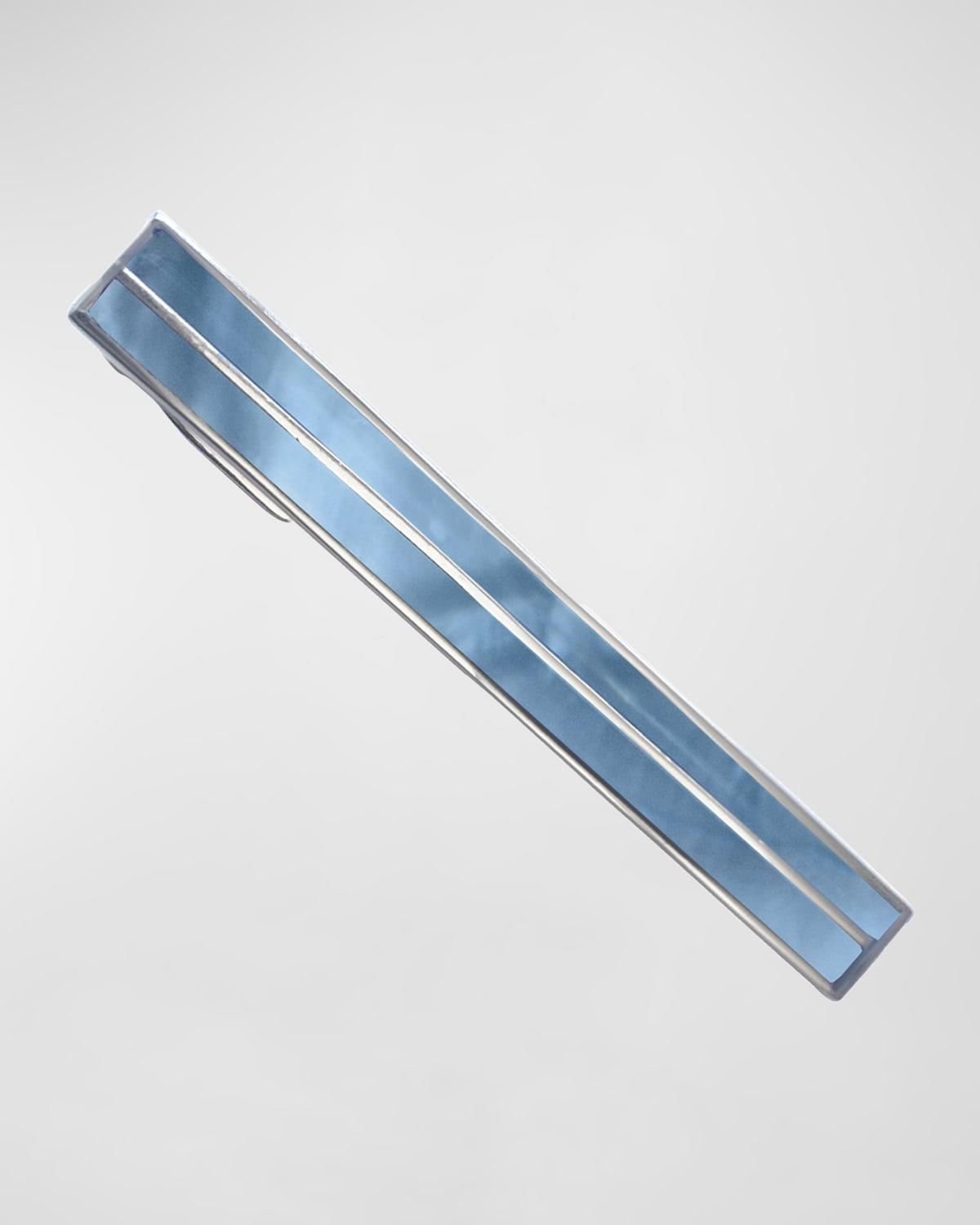 Mens Mother-Of-Pearl Stripe Tie Bar Product Image