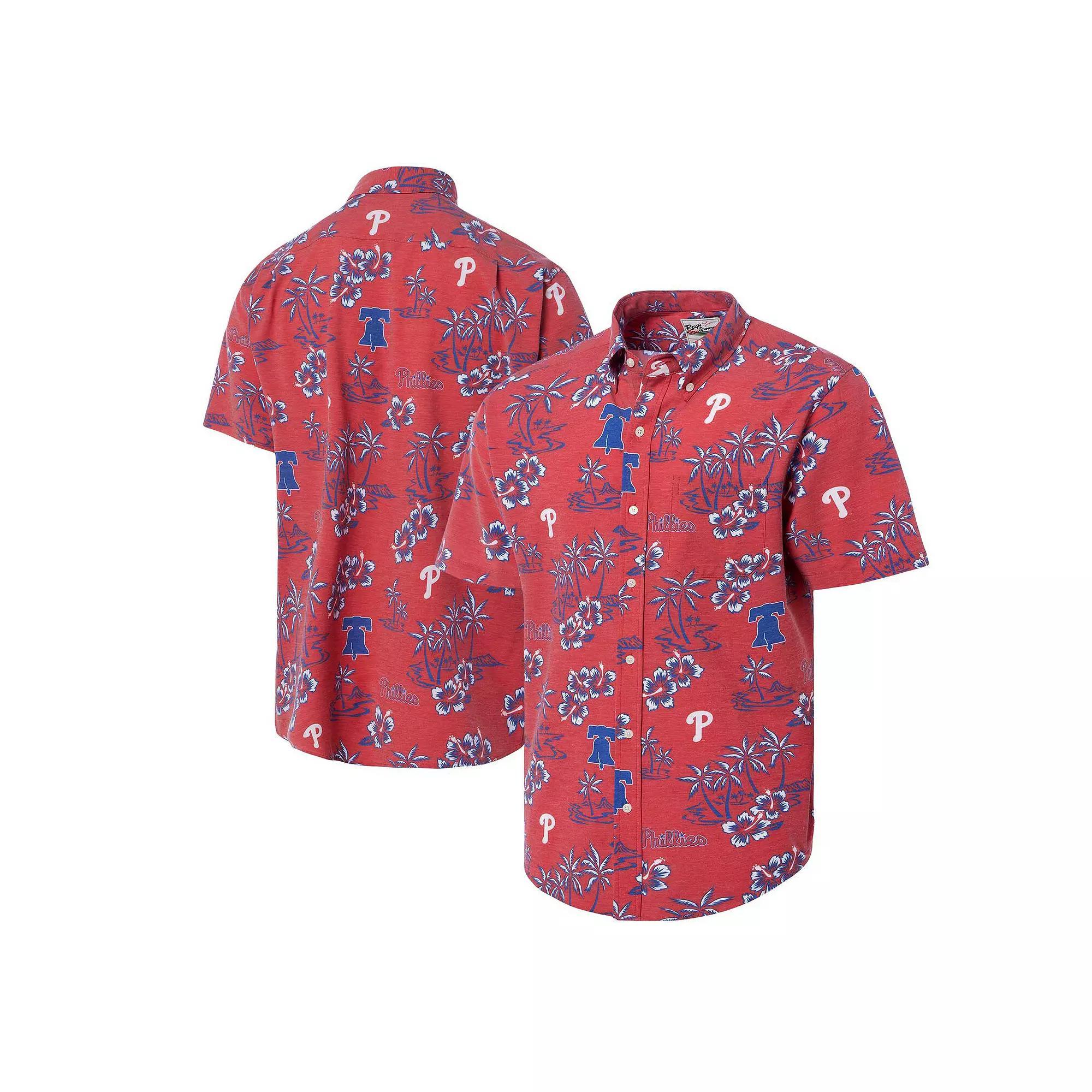 Men's Reyn Spooner Red Philadelphia Phillies Kekai Button-Down Shirt, Size: XL Product Image