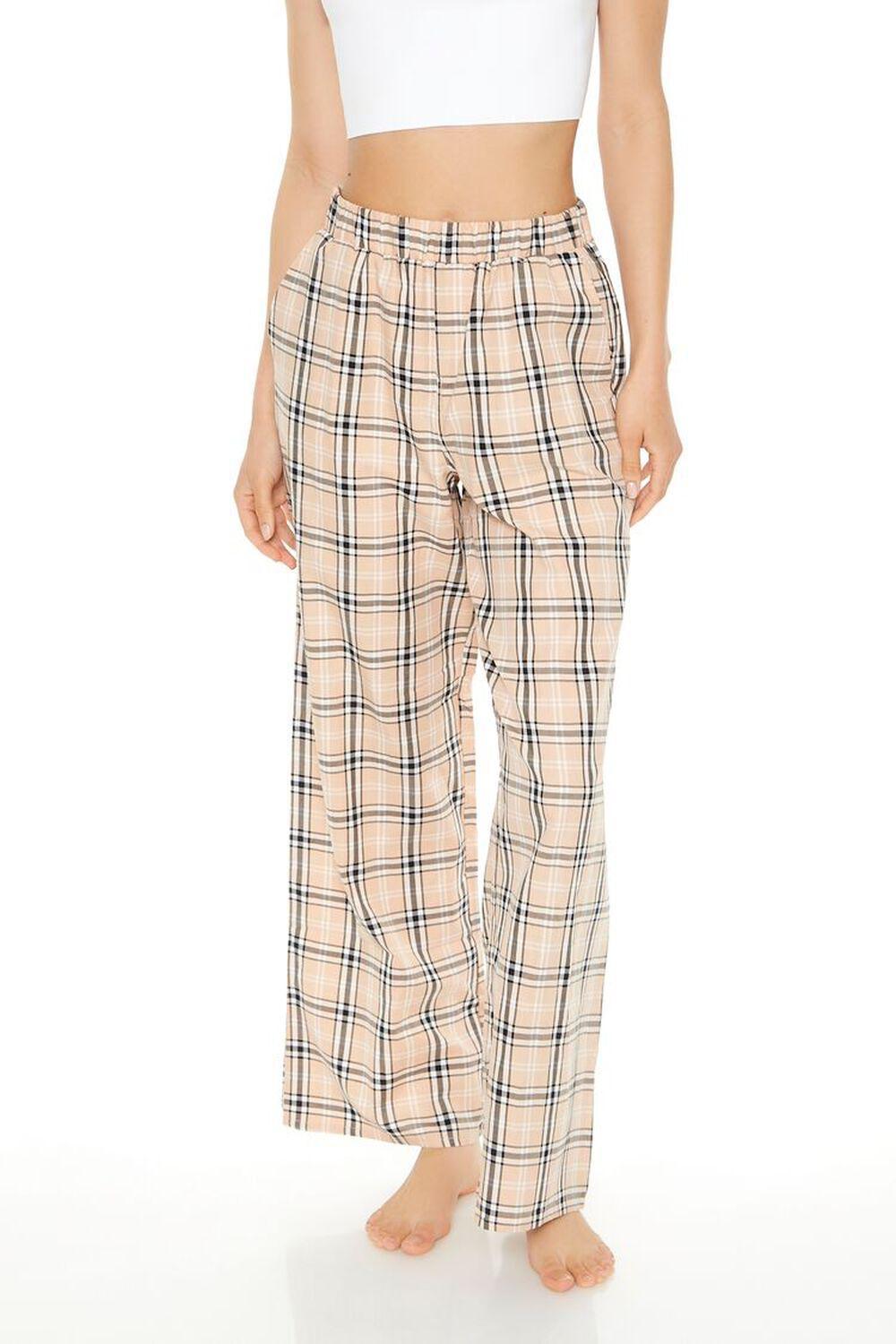 Plaid Poplin Pajama Pants | Forever 21 Product Image