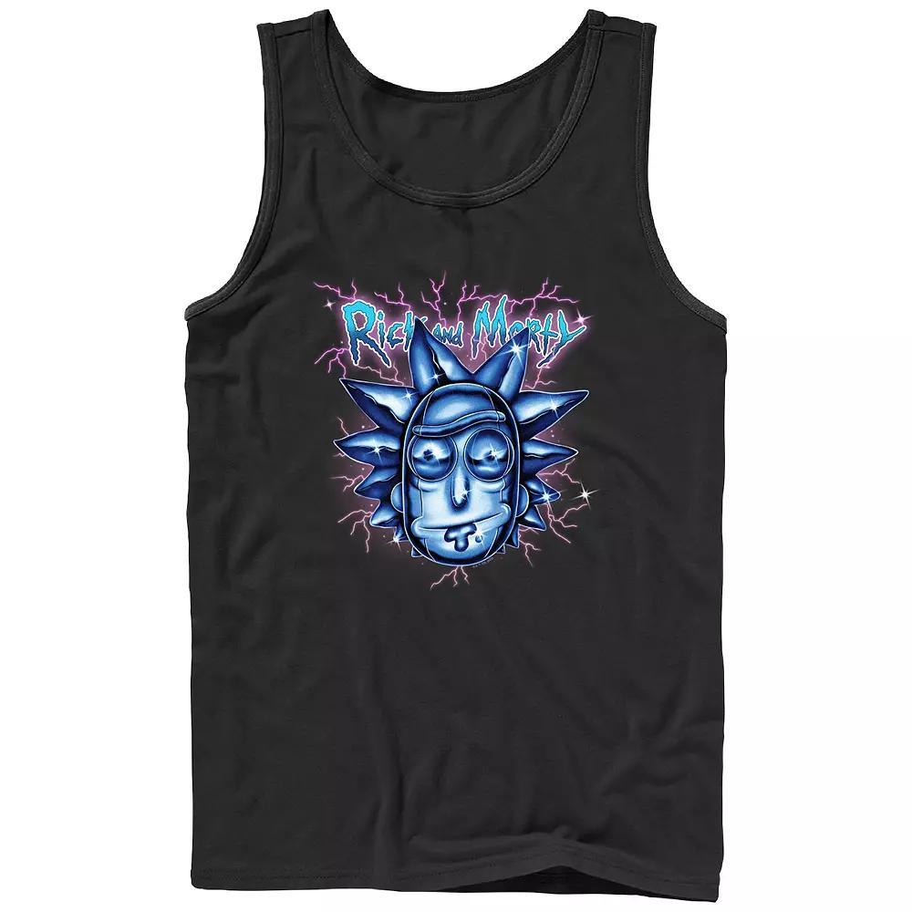 Men's Rick And Morty Shiny Metal Rick Head Graphic Tank Top,  Product Image