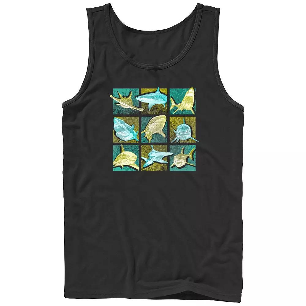 Men's Shark Portraits Graphic Tank,  Product Image