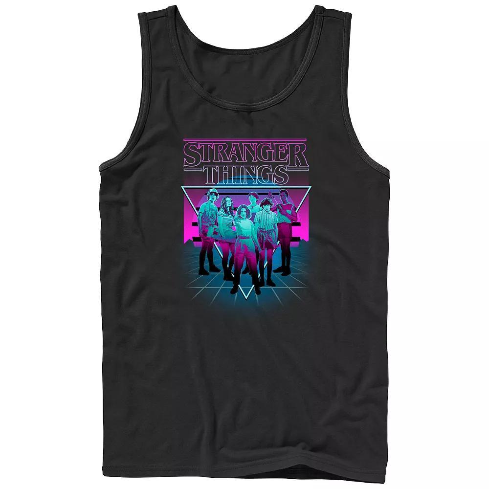 Men's Netflix Stranger Things Neon Kids Group Graphic Tank Top,  Product Image