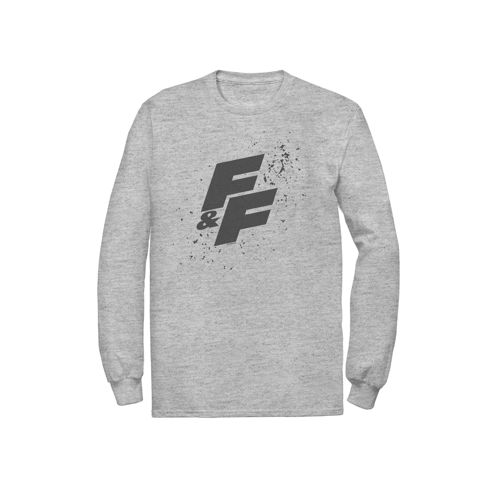 Men's Fast & Furious Paint Splatter Bold Logo Long Sleeve Graphic Tee,  Product Image