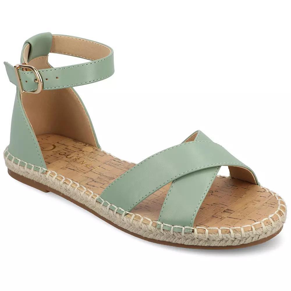 Journee Lyddia Women's Sandals, Size: 9 Wide, Green Product Image