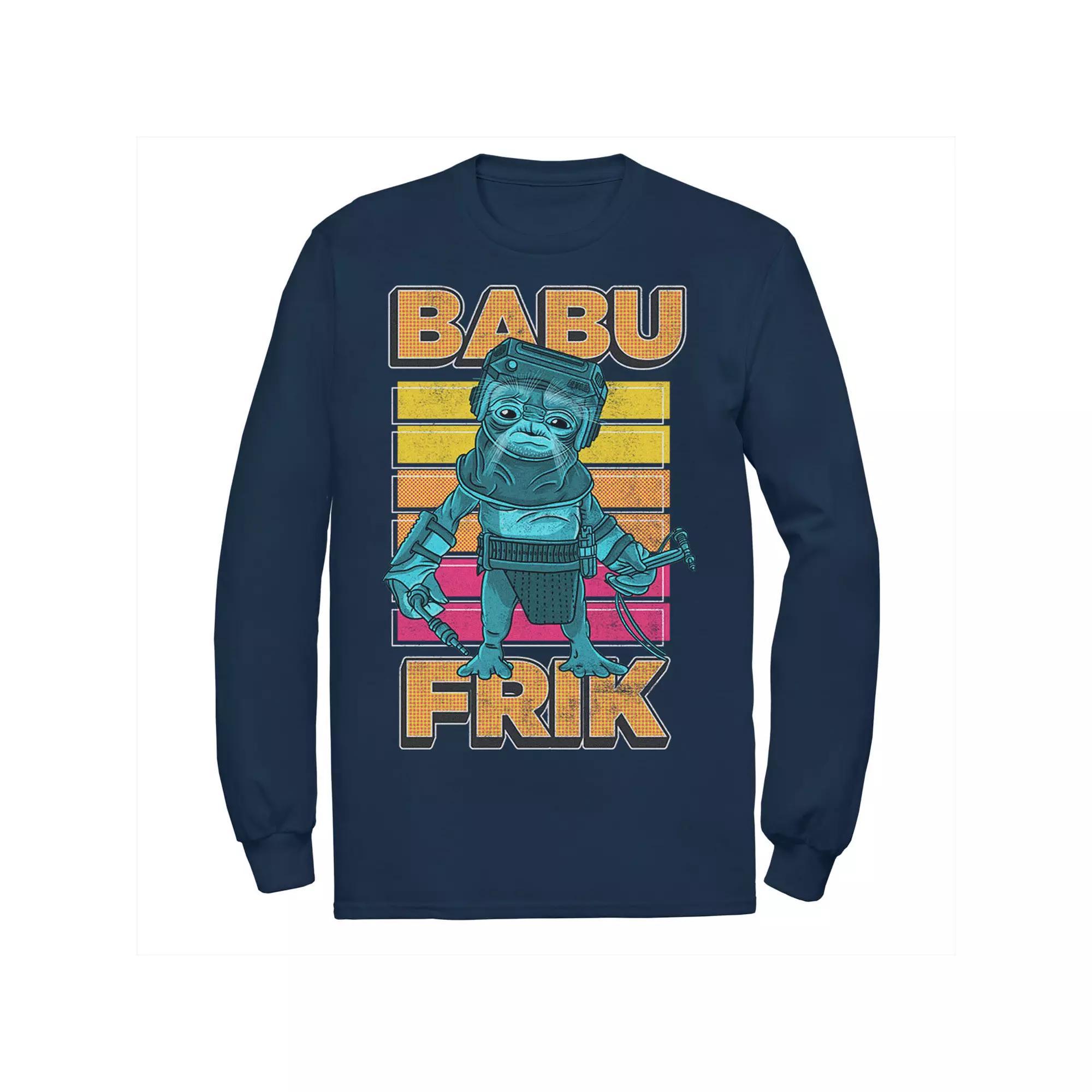 Men's Star Wars The Rise Of Skywalker Babu Frik Pop Art Portrait Tee, Size: Small, Blue Product Image