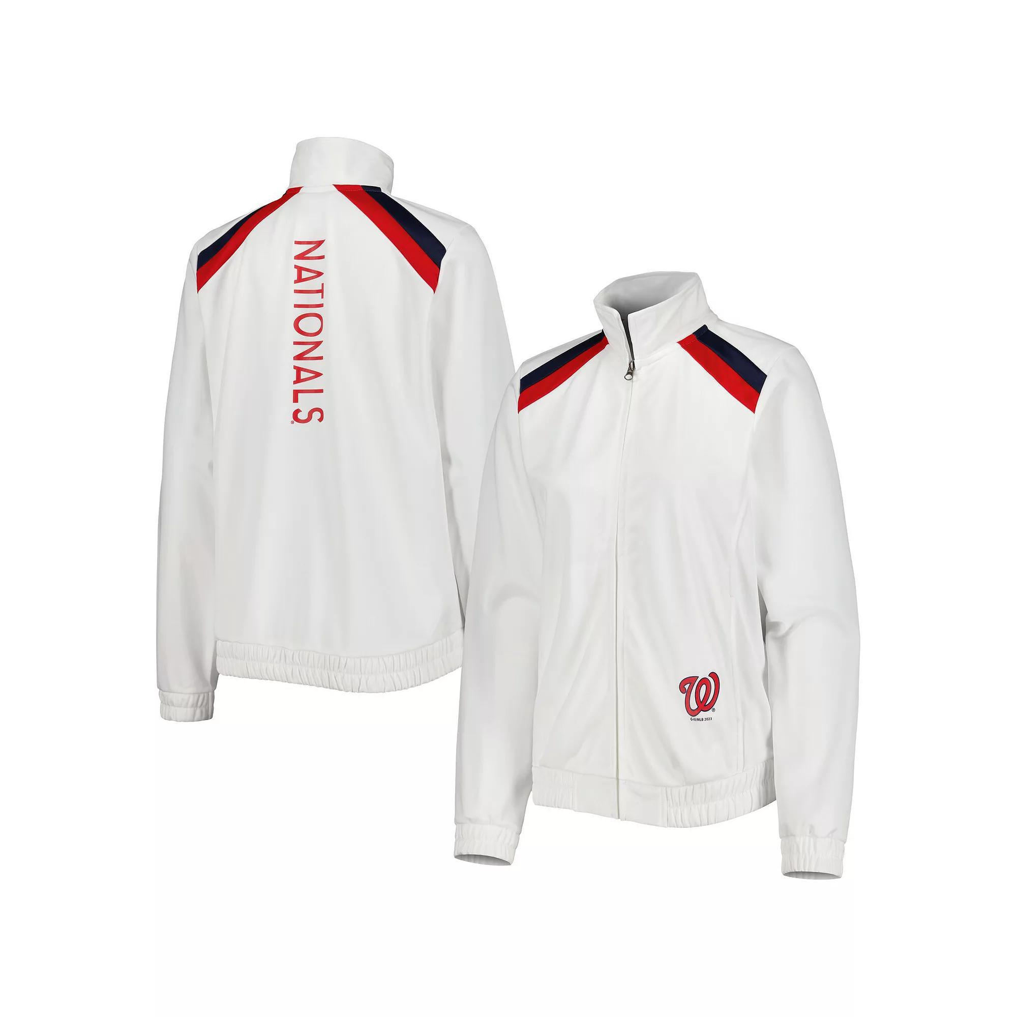 Women's G-III 4Her by Carl Banks White Washington Nationals Red Flag Full-Zip Track Jacket,  Product Image