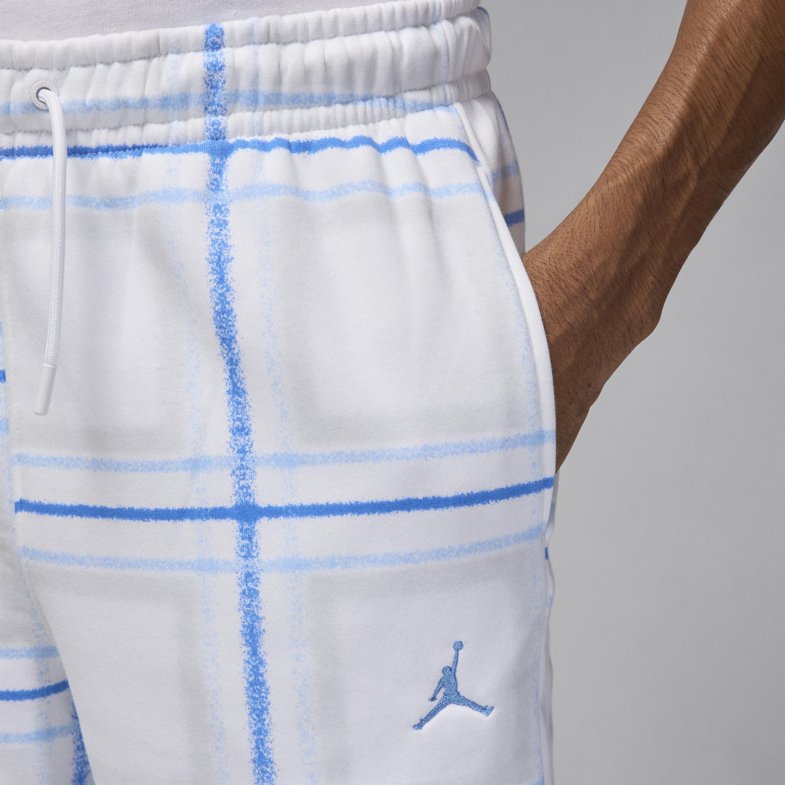 Jordan Mens Jordan Essentials Holiday Fleece Pant - Mens White/Legend Blue Product Image