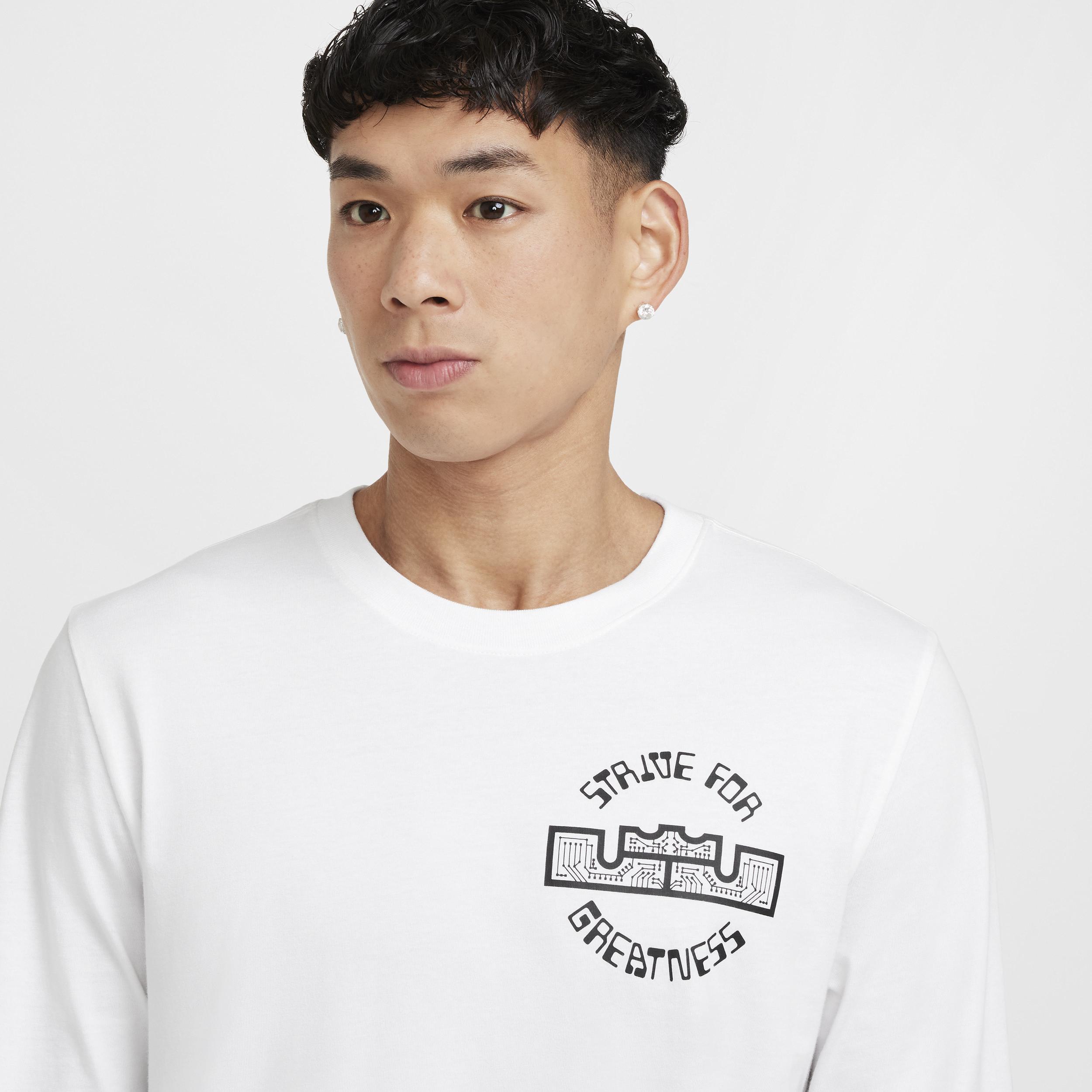 Nike Mens LeBron Max90 Long-Sleeve Basketball T-Shirt | HF6191-100 Product Image