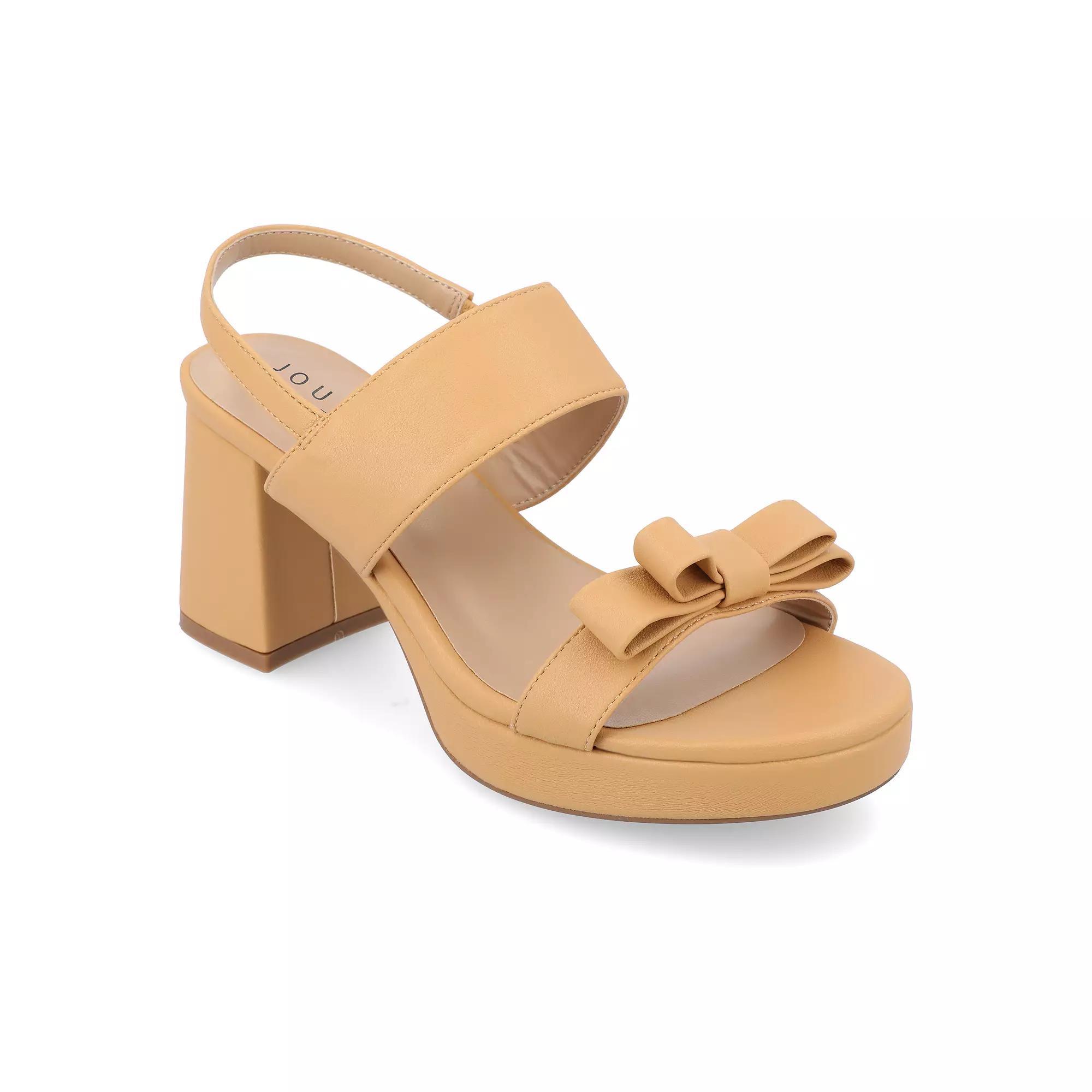 Journee Brookan Women's Block Heel Sandals, Size: 9 Product Image