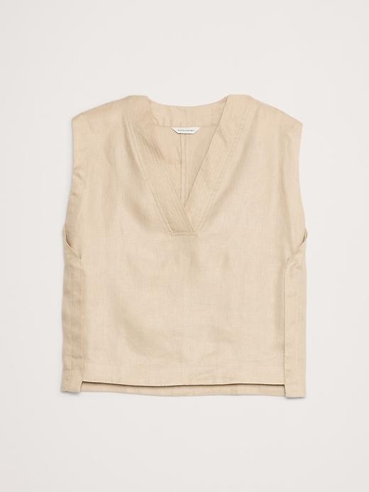 Linen V-Neck Top Product Image